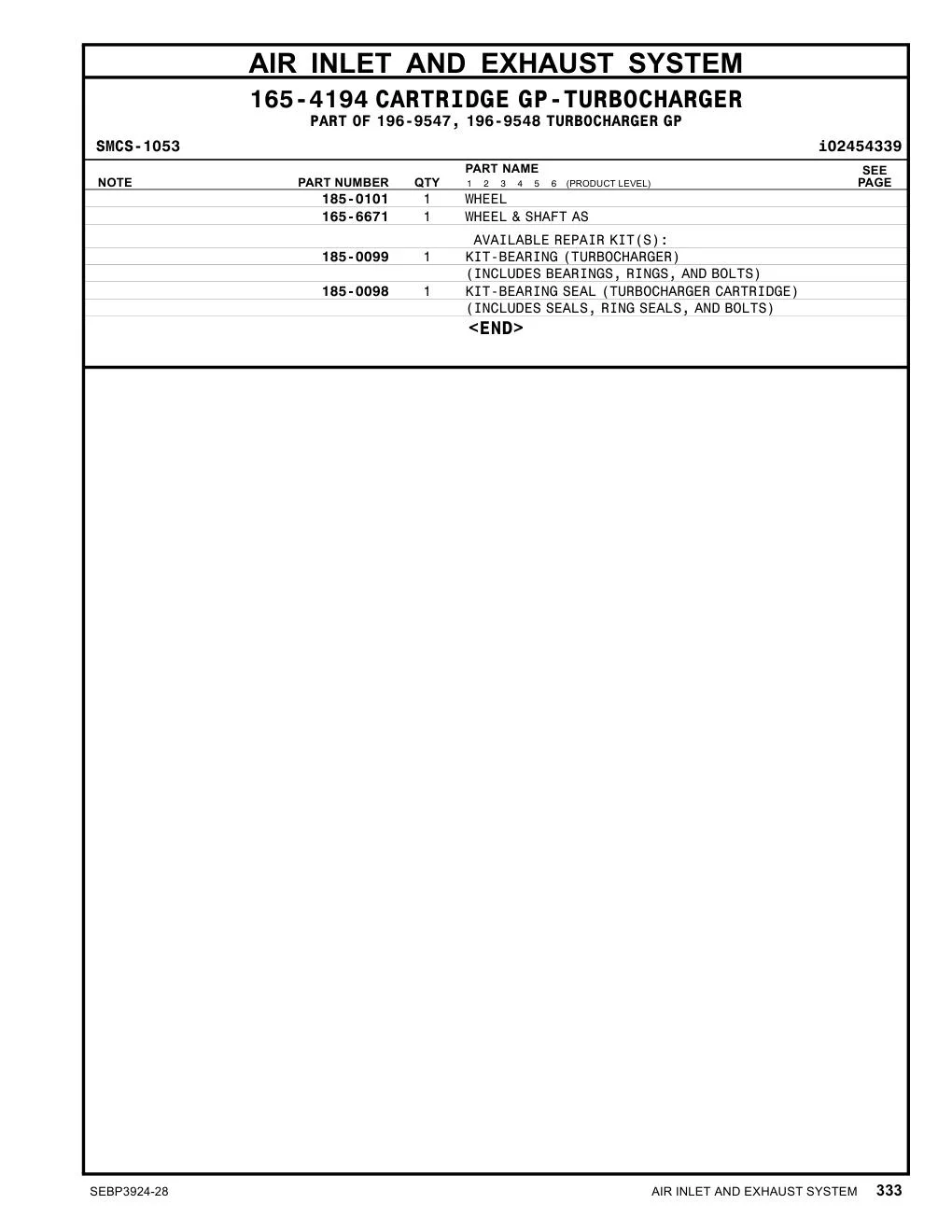 185-0101 WHEEL CAT parts diagram