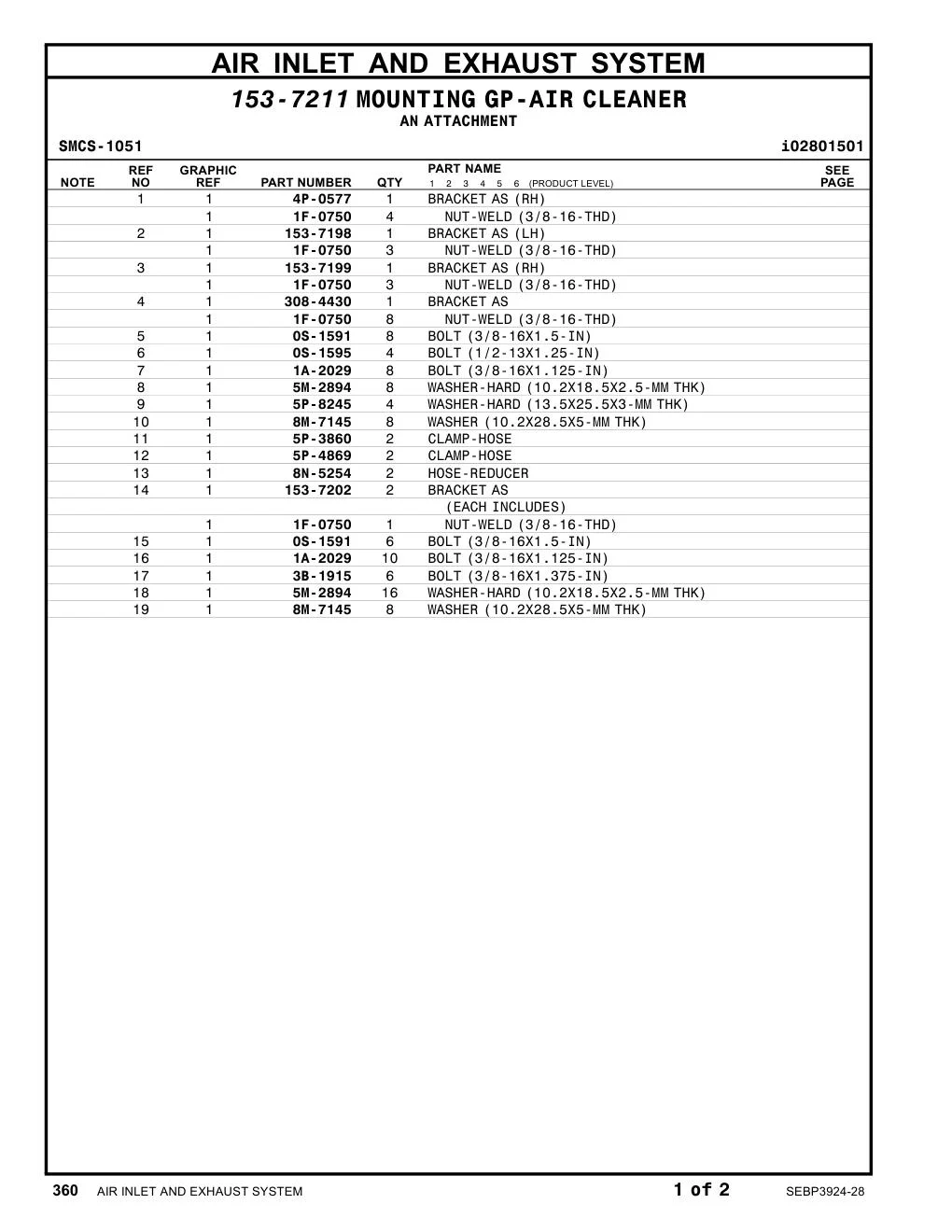 4P-0577 BRACKET AS(RH) CAT parts manual diagram