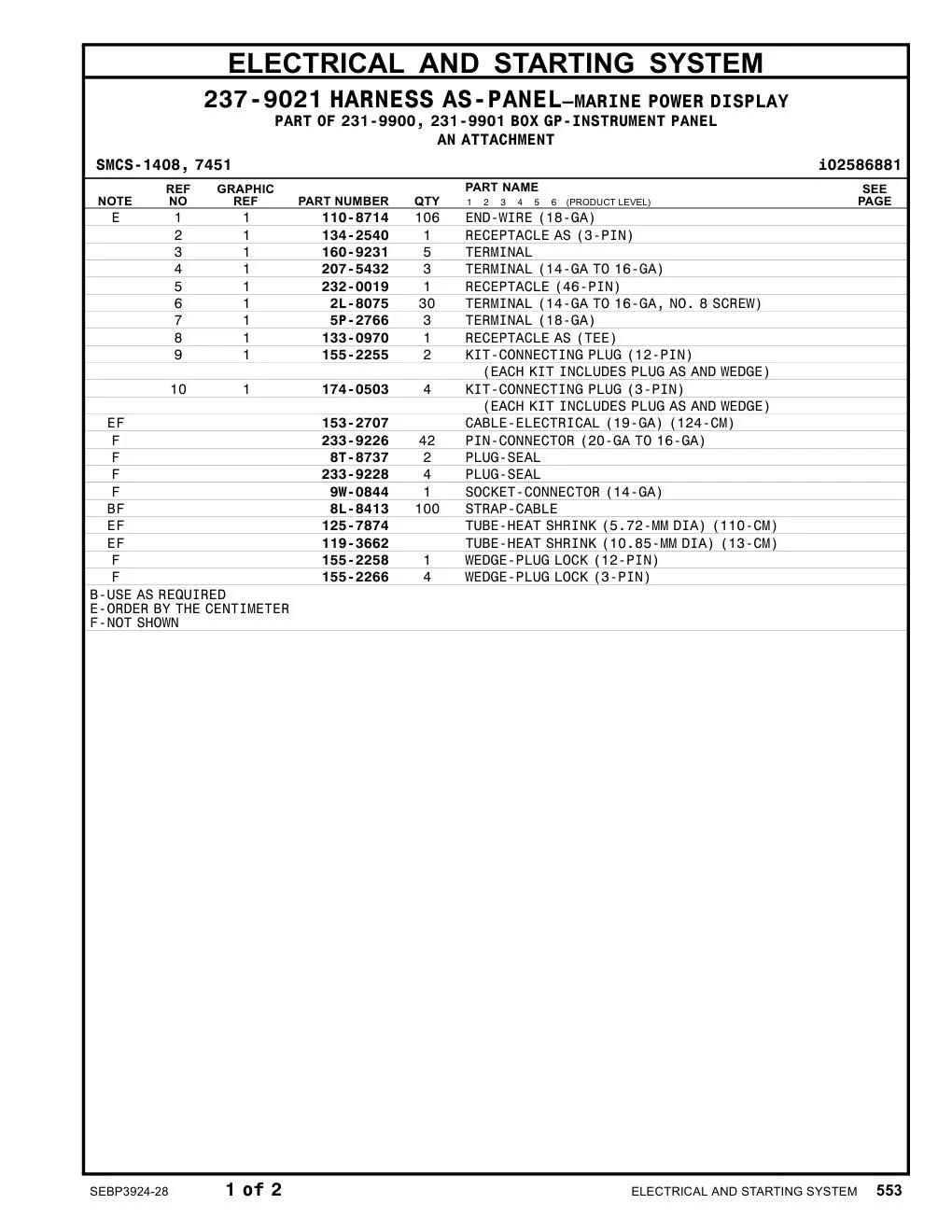 155-2255 - KIT-CONNECTING PLUG (12-PIN)