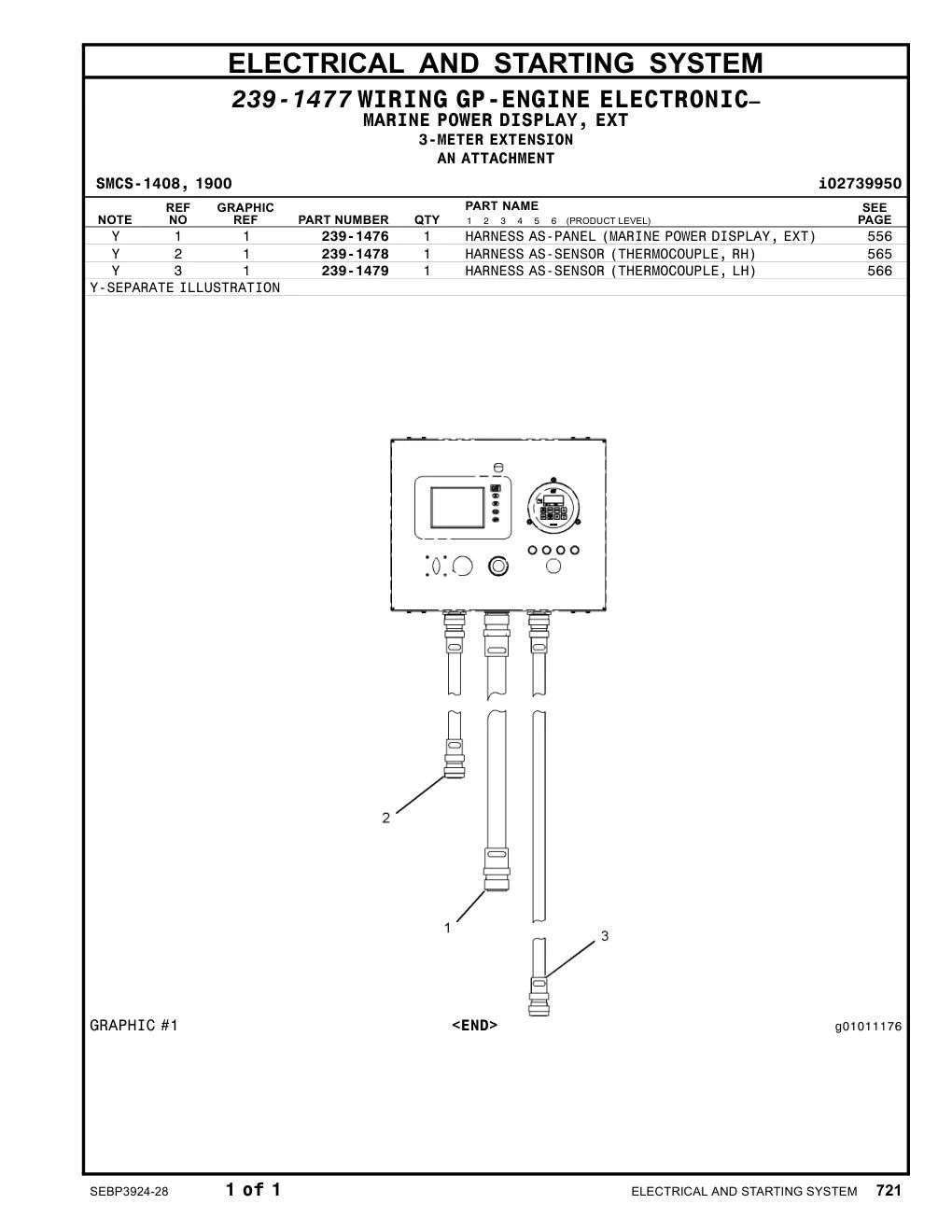 239-1479 - HARNESS AS-SENSOR (THERMOCOUPLE)