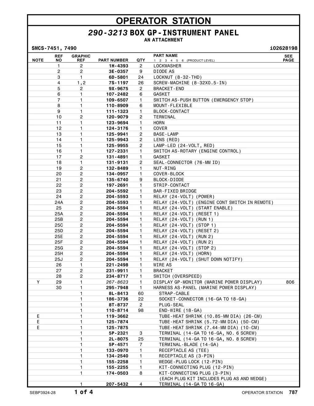 234-8717 SWITCH CAT parts manual diagram