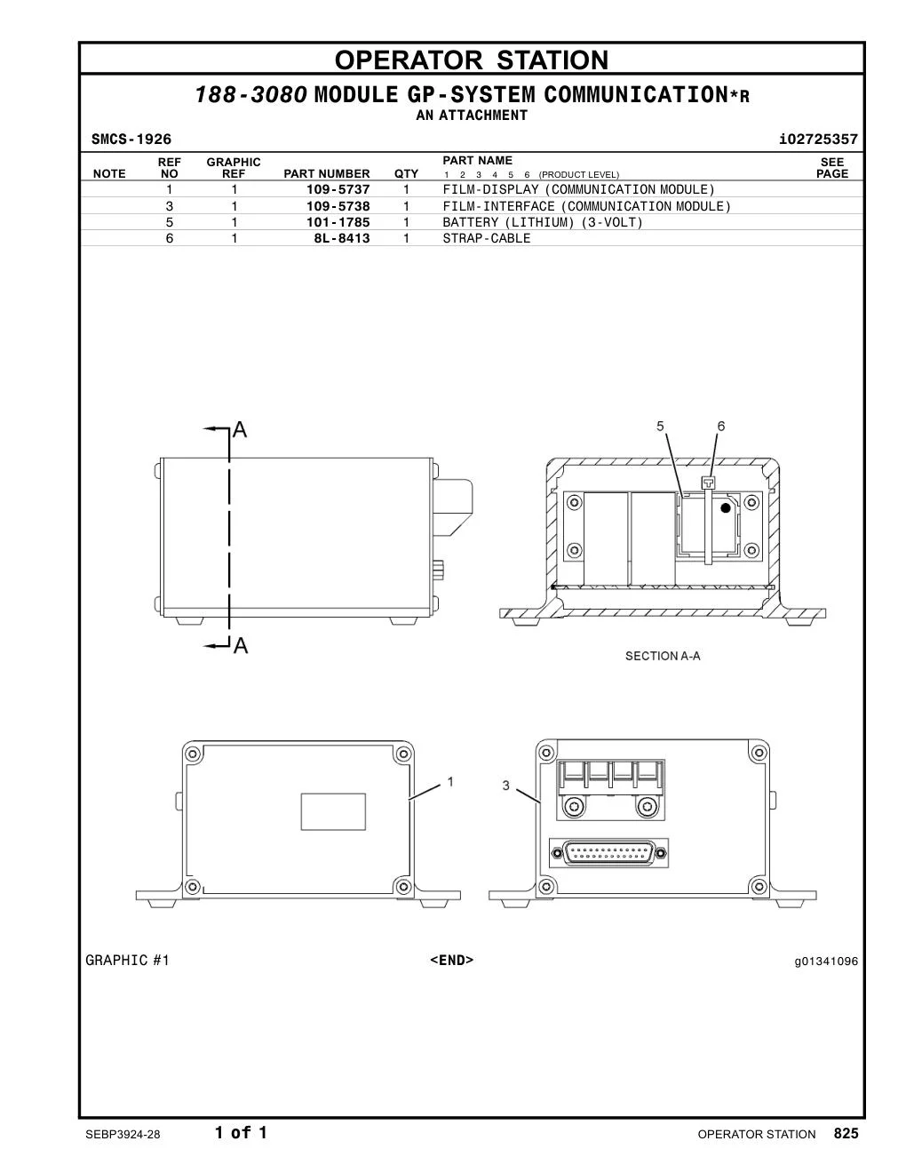 109-5738 - FILM-IDENTIFICATION (COMMUNICATION MODULE)