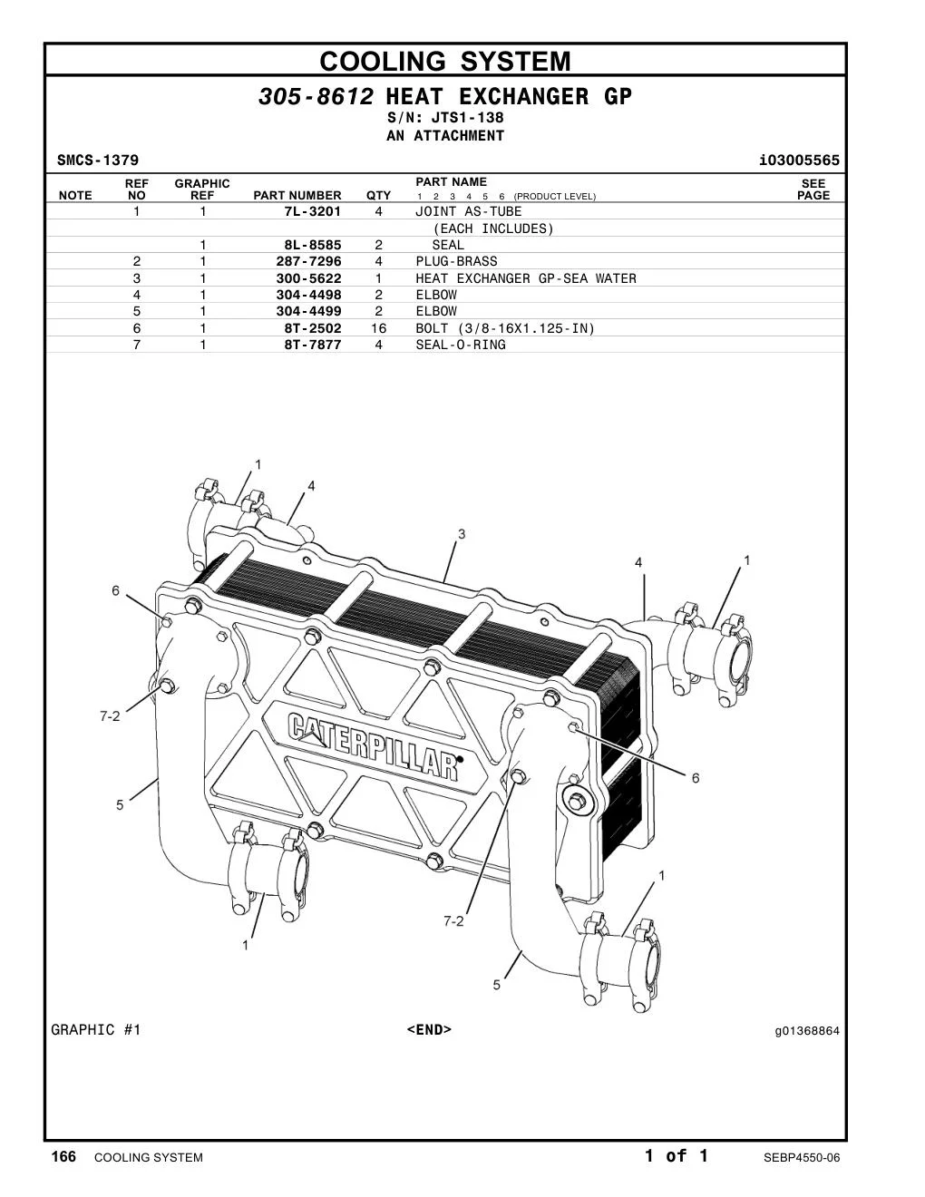 300-5622 - HEAT EXCHANGER GP-SEA WATER