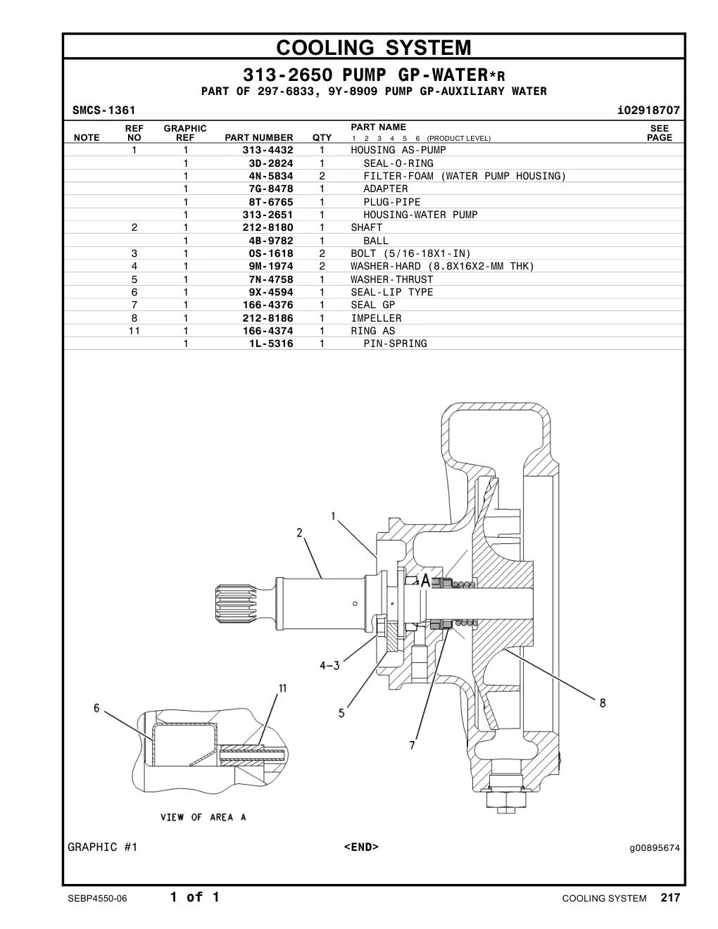 313-2651 - HOUSING-WATER PUMP