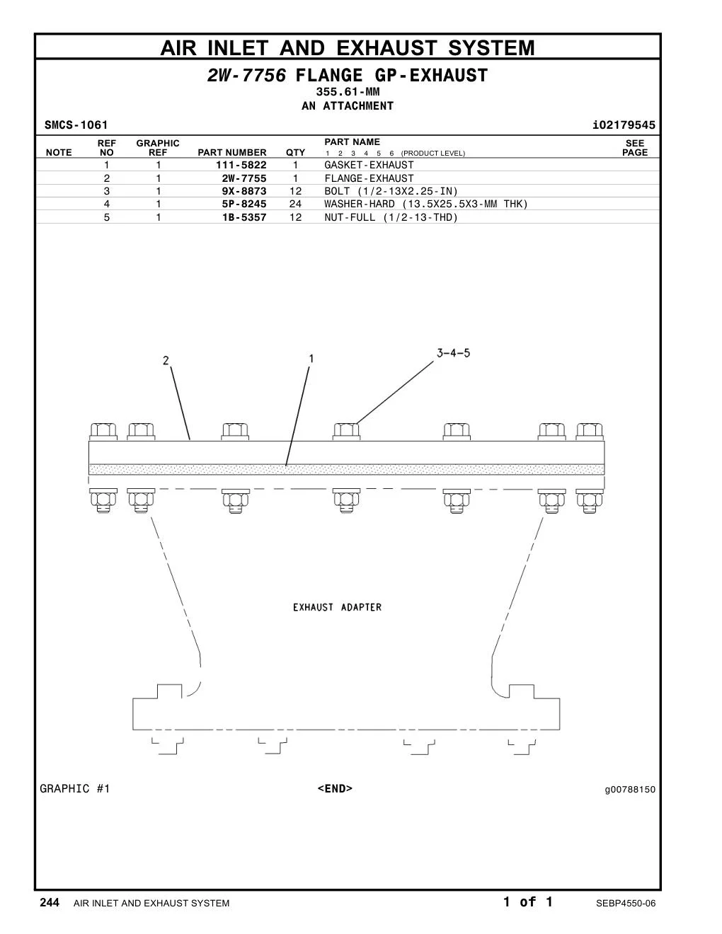 111-5822 - GASKET-EXHAUST