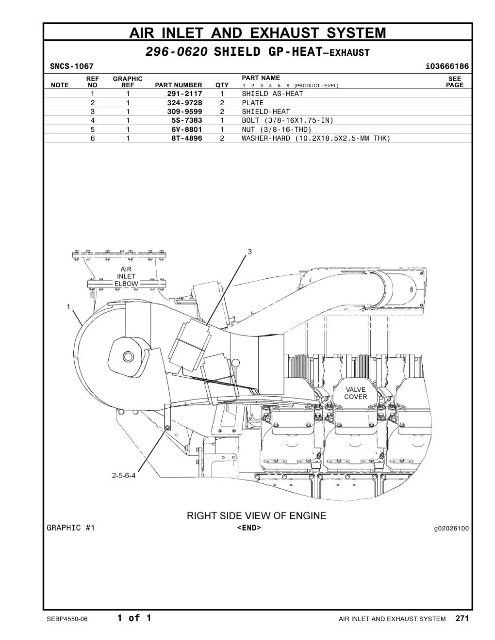 309-9599 SHIELD-HEAT CAT parts manual diagram