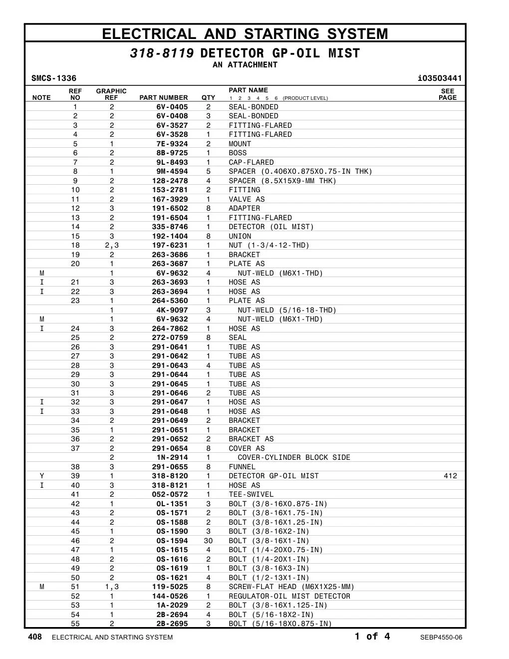 291-0652 BRACKET AS CAT parts manual diagram