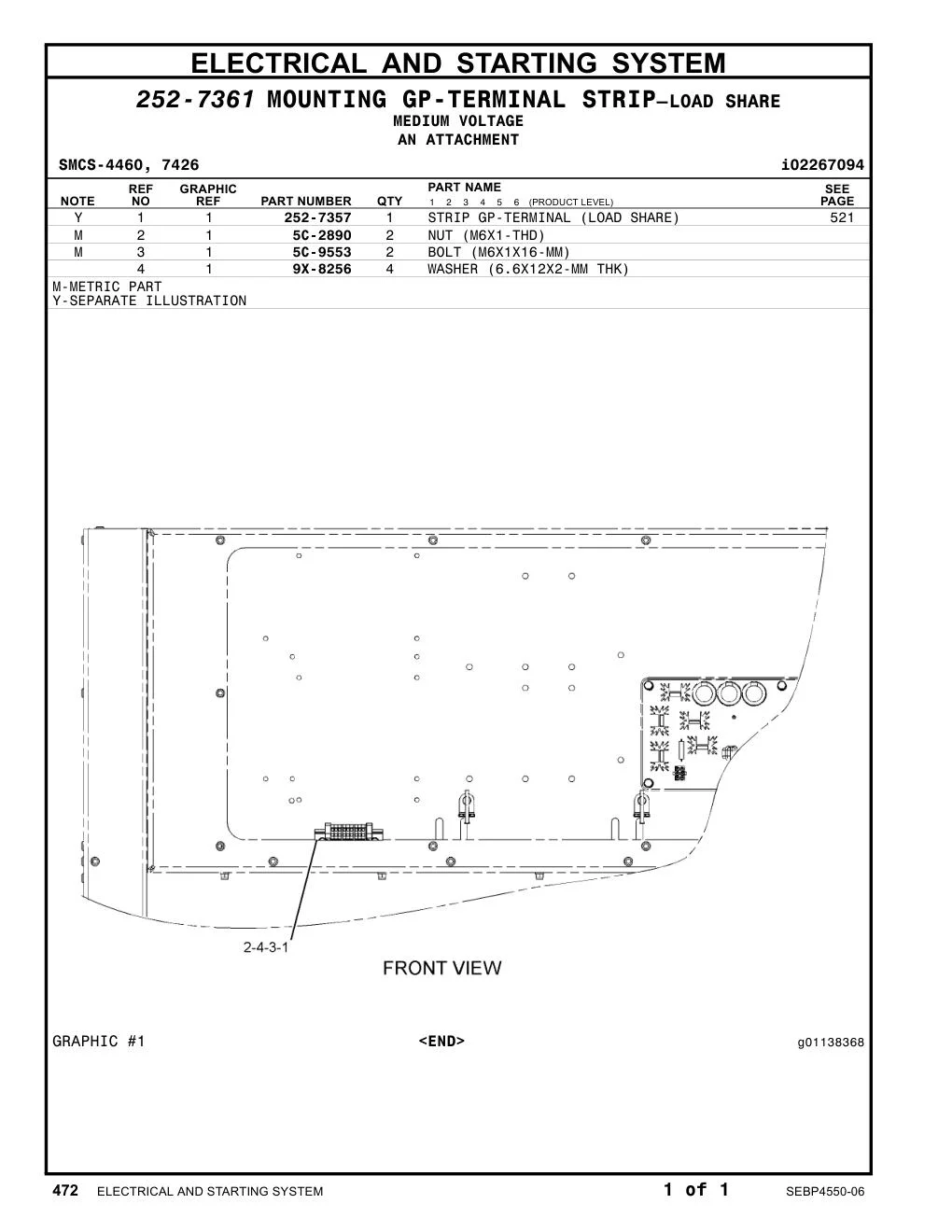 252-7357 - STRIP GP-TERMINAL (LOAD SHARE)