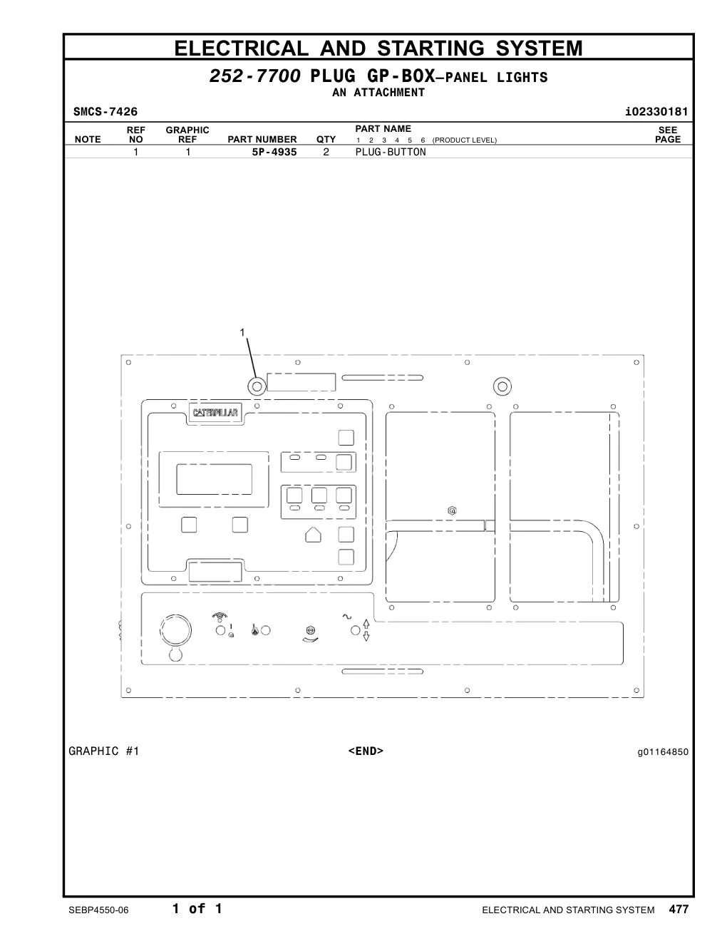 5P-4935 - PLUG-BUTTON