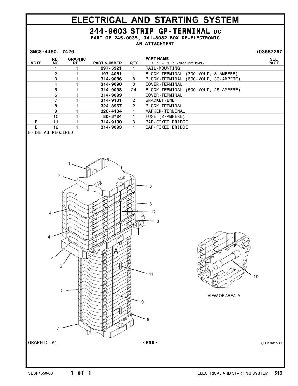 197-4051 - BLOCK-TERMINAL (6-AMPERE)
