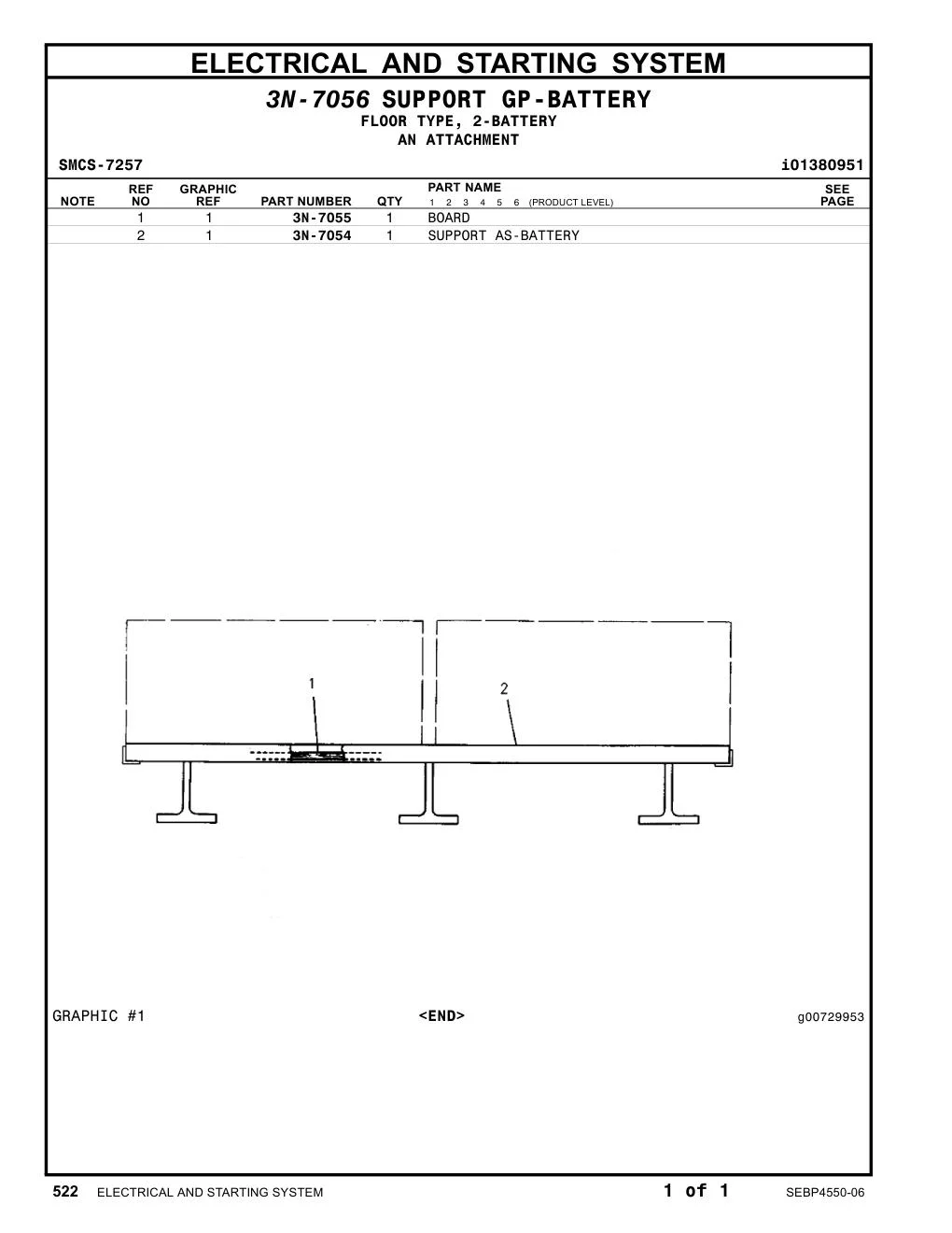 3N-7054 - SUPPORT AS-BATTERY