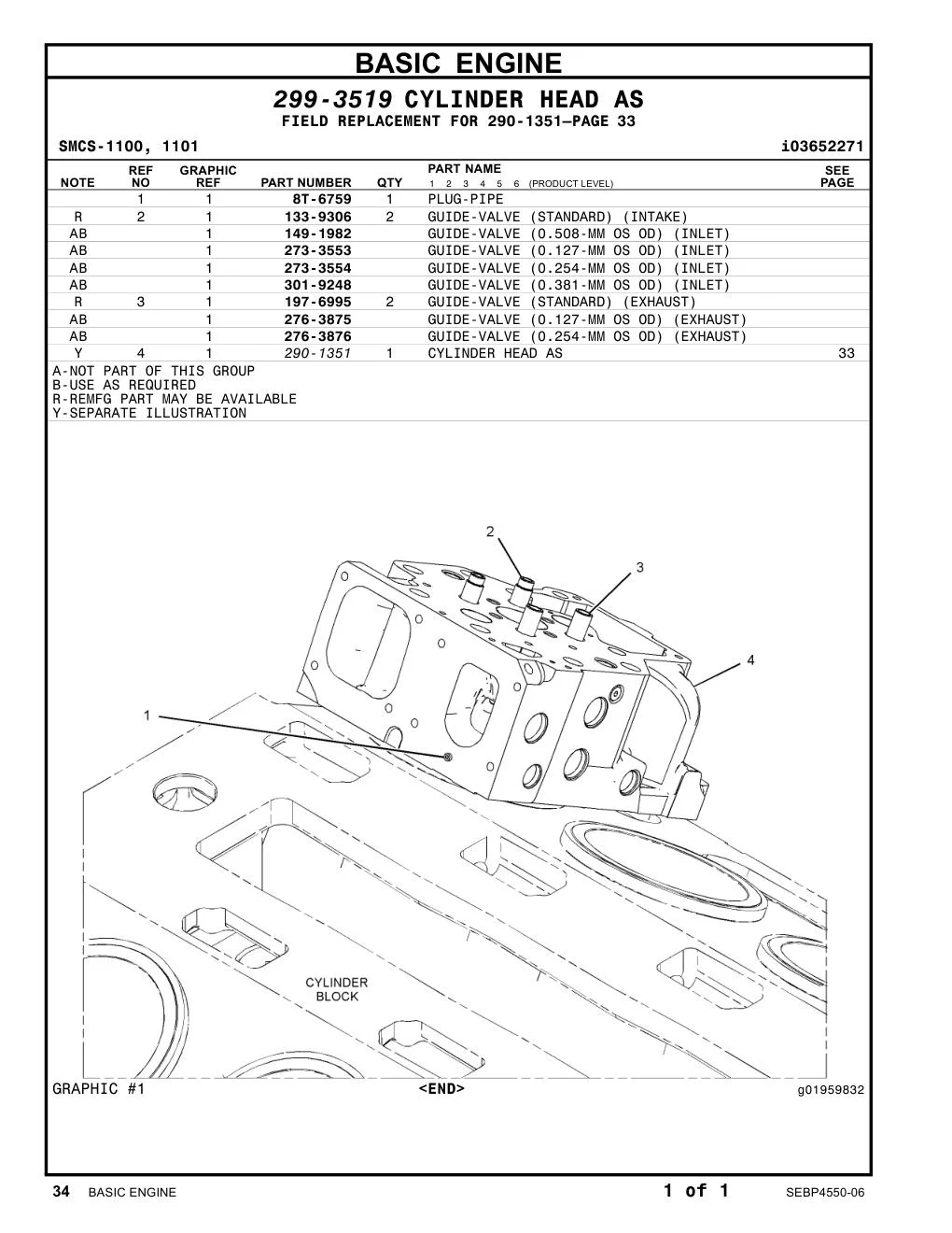 290-1351 - CYLINDER HEAD AS