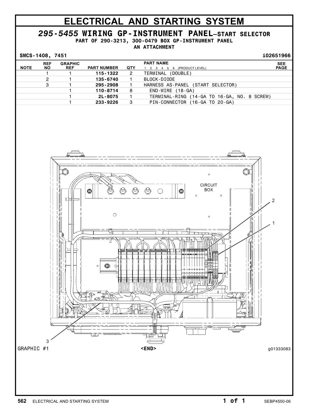 295-2908 - HARNESS AS-PANEL (START SELECTOR)