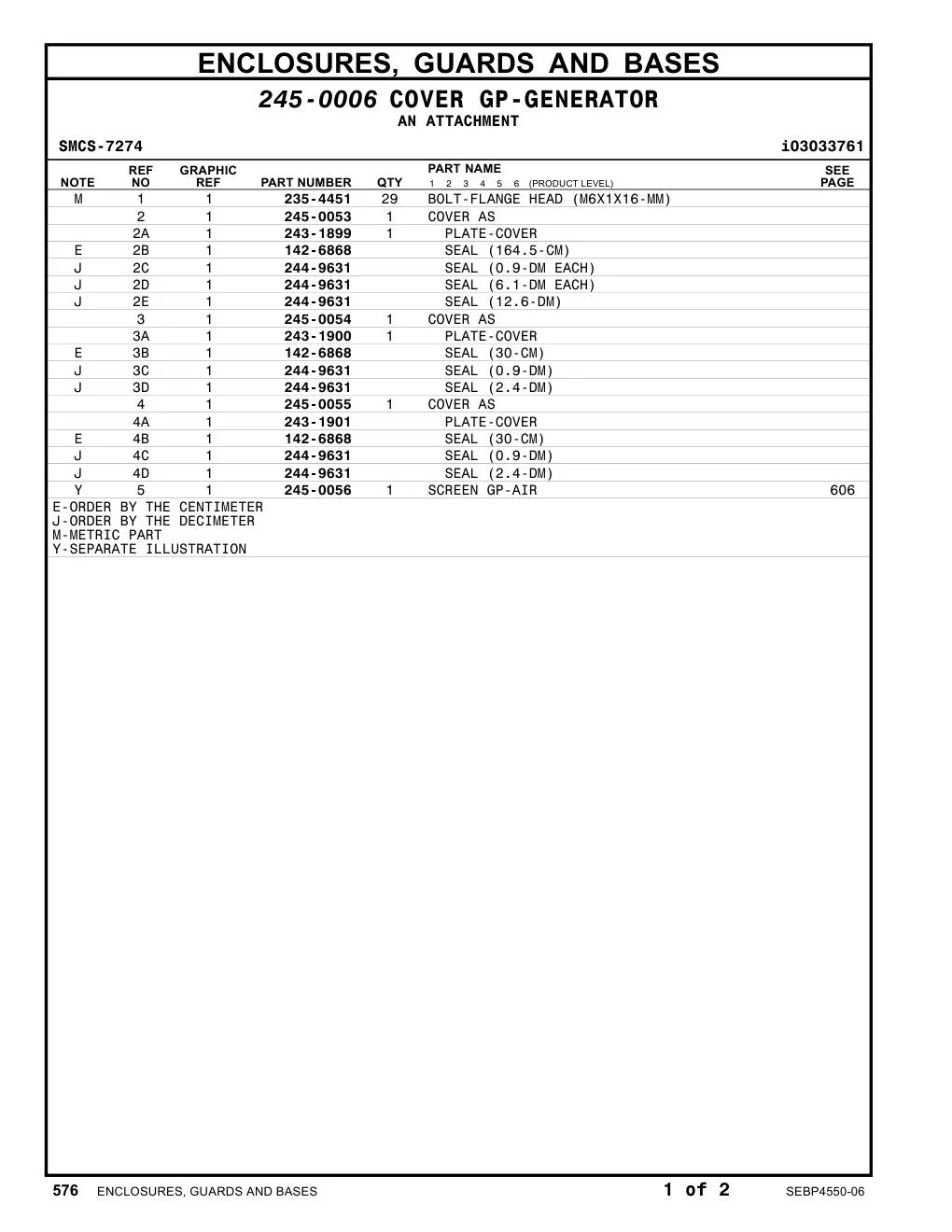 245-0056 SCREEN GP CAT parts manual diagram