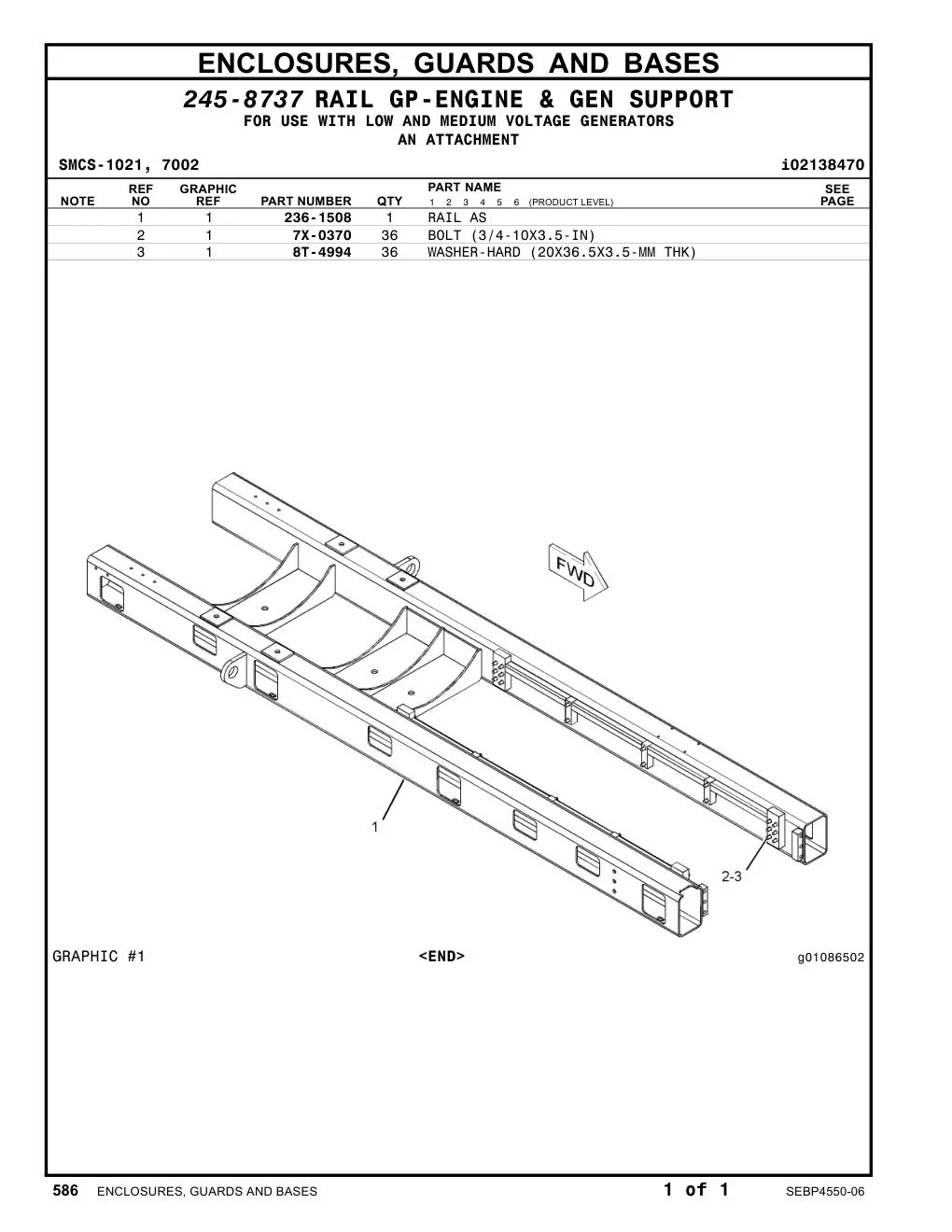 7X-0370 - BOLT (3/4-10X3.5-IN)