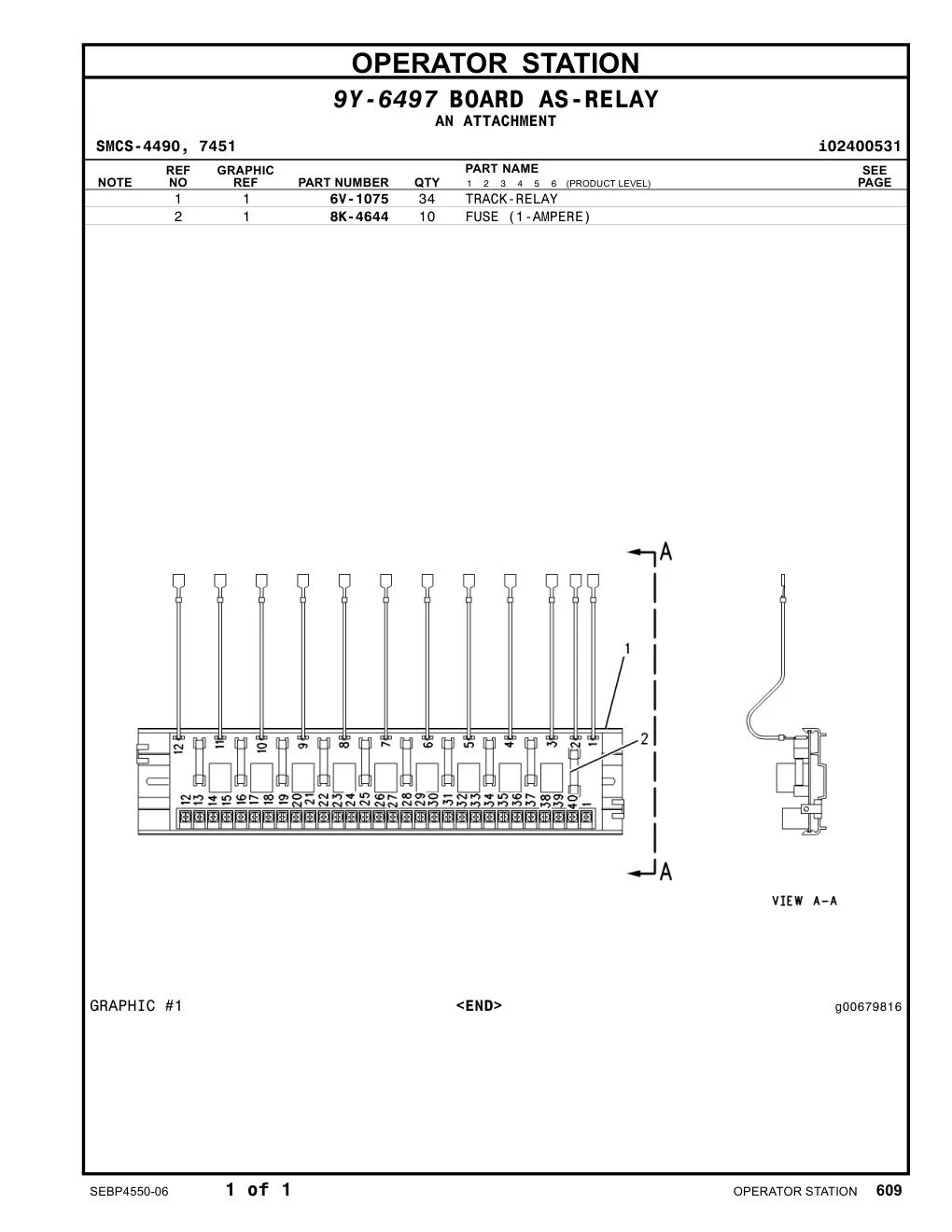 6V-1075 - TRACK-RELAY