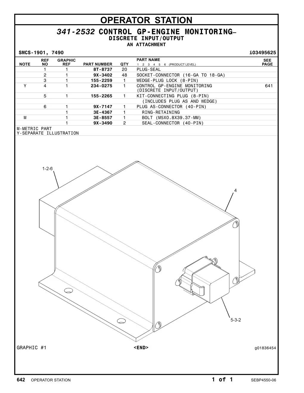 9X-7147 PLUG AS-CONNECTOR (40-PIN) CAT parts manual diagram