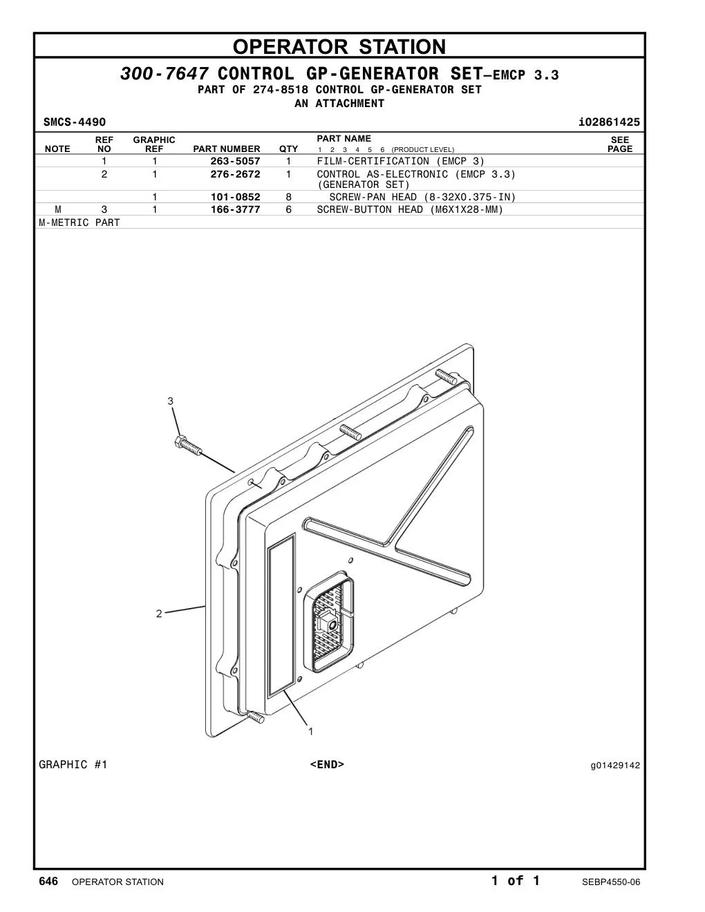 276-2672 - CONTROL AS-ELECTRONIC (EMCP 3.3)