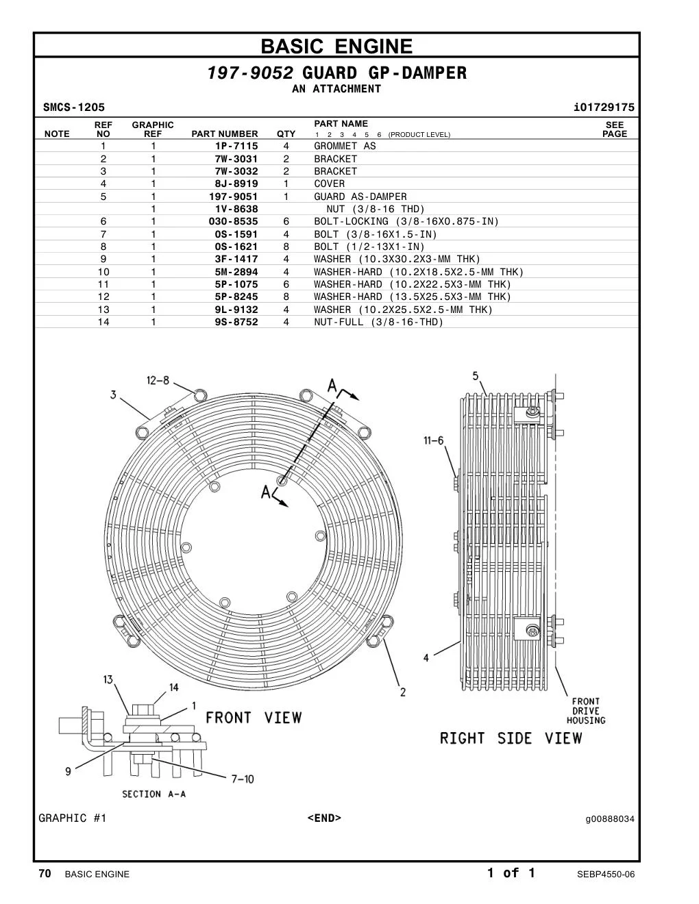 197-9051 - GUARD AS-DAMPER