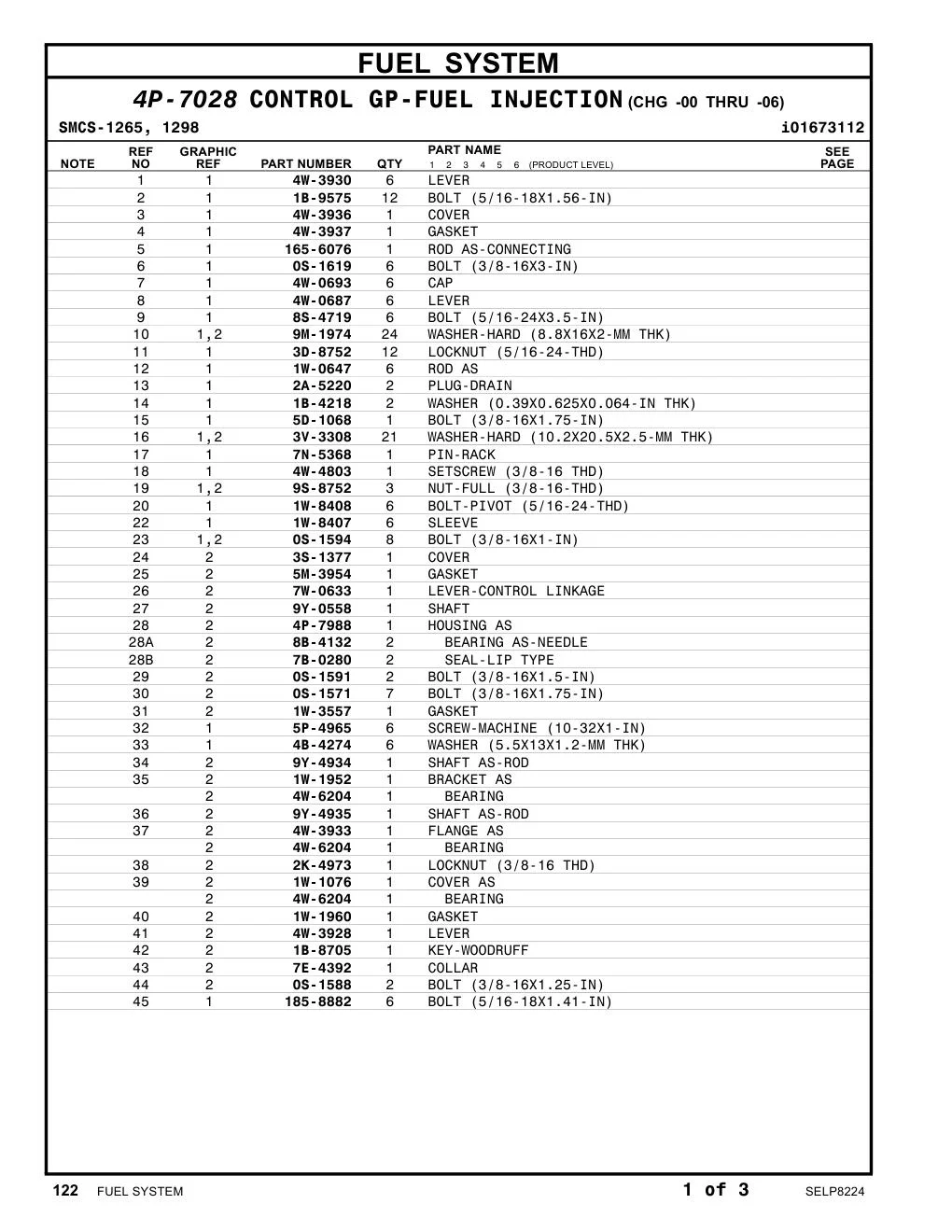 9Y-0558 - SHAFT