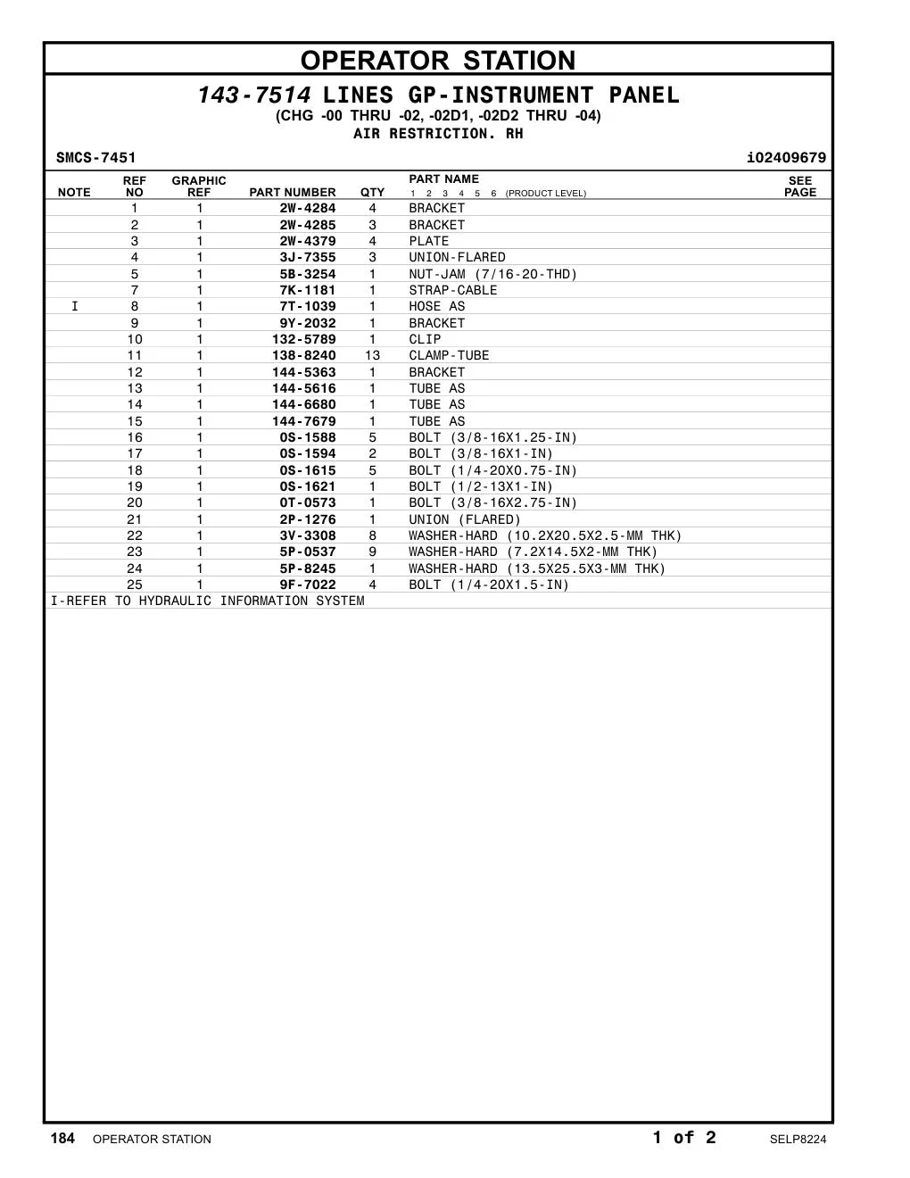 144-6680 TUBE AS CAT parts manual diagram