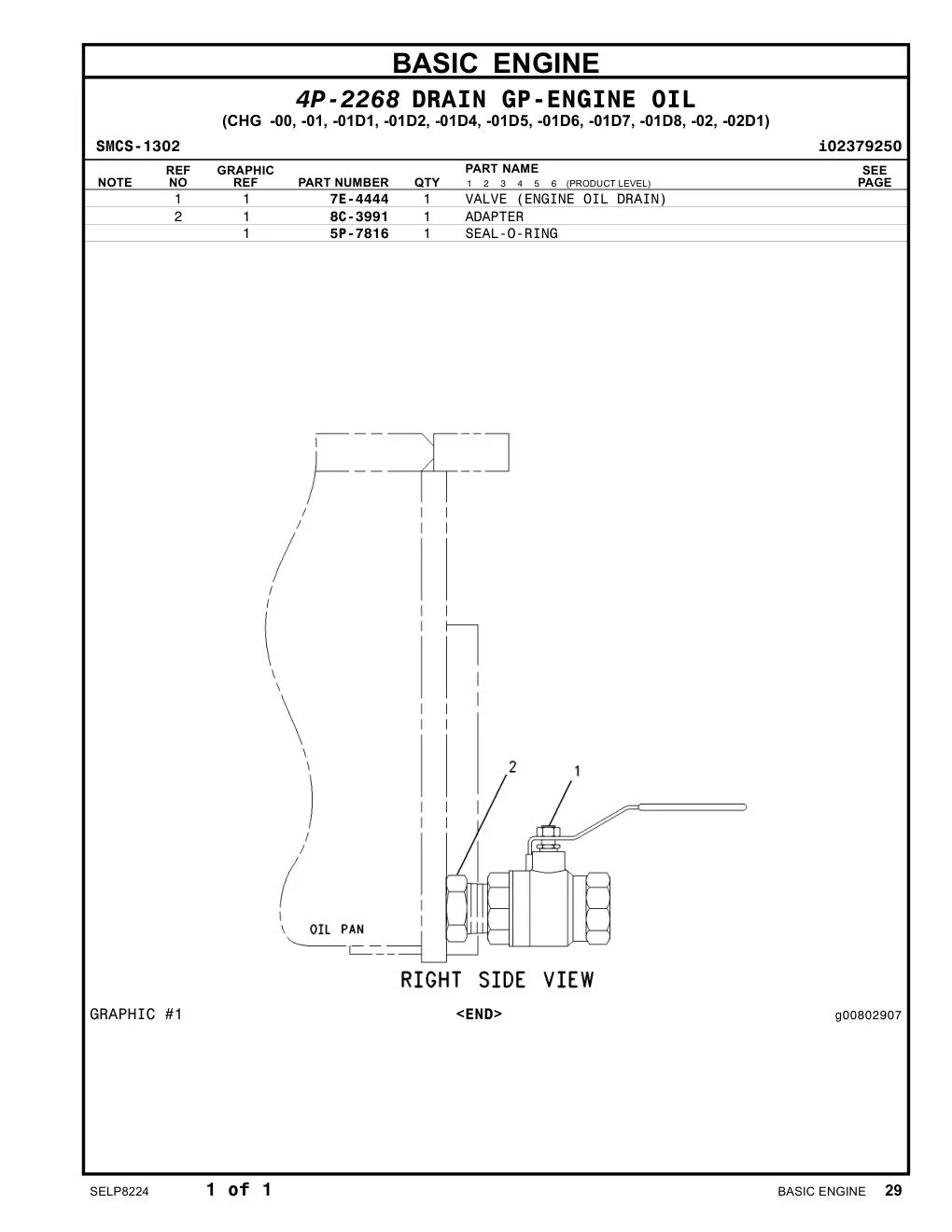 8C-3991 ADAPTER CAT parts manual diagram