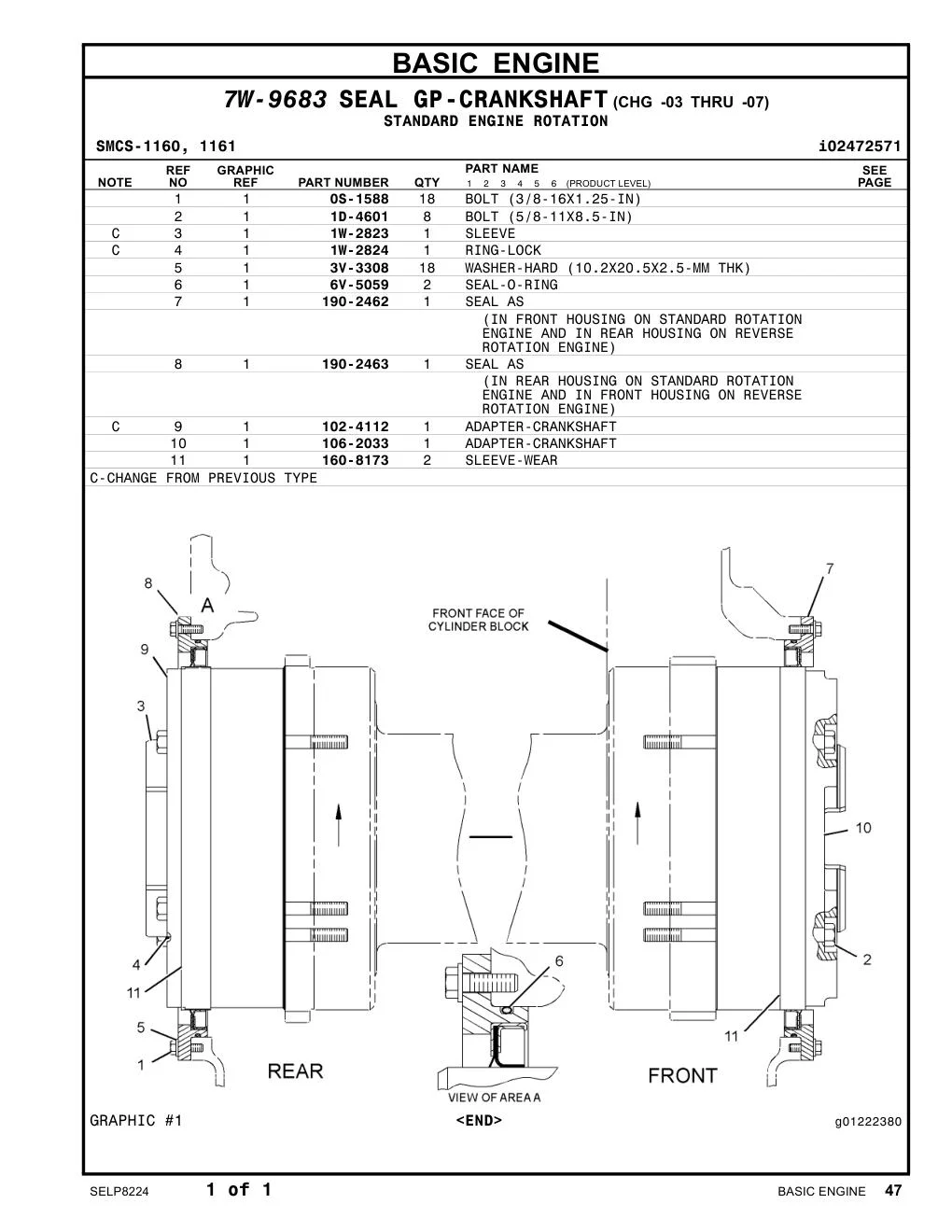 1D-4601 - BOLT (5/8-11X8.5-IN)