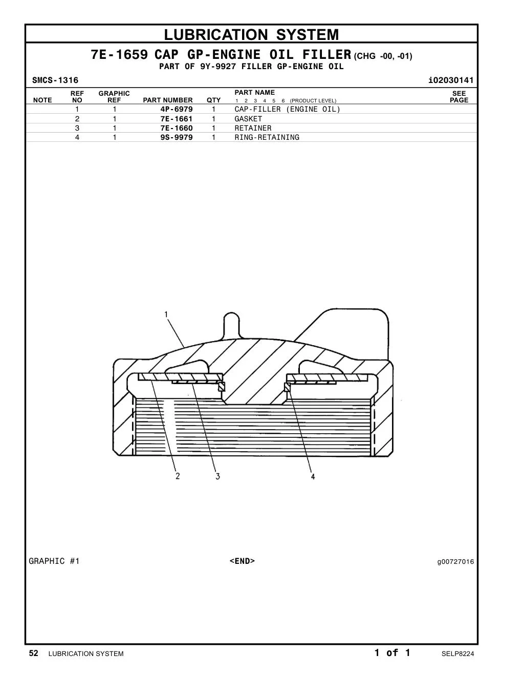 9S-9979 RING-RETAINING CAT parts manual diagram