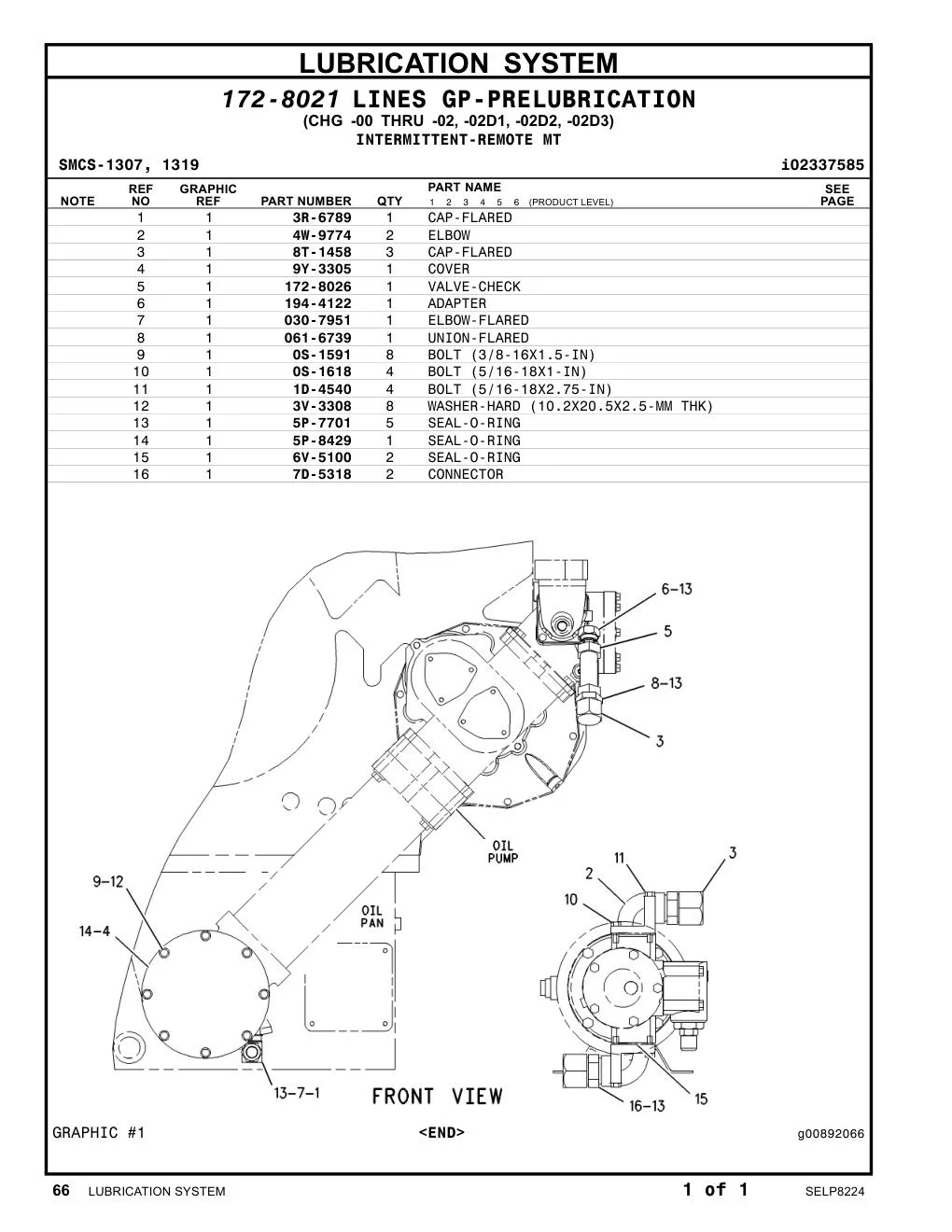 172-8026 VALVE-CHECK CAT parts manual diagram