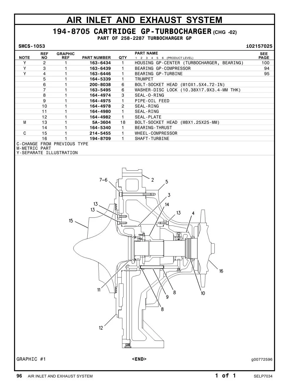 164-4982 SEAL-PLATE CAT parts manual diagram