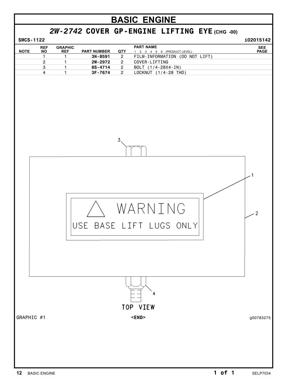 3F-7674 - LOCKNUT (1/4-28 THD)
