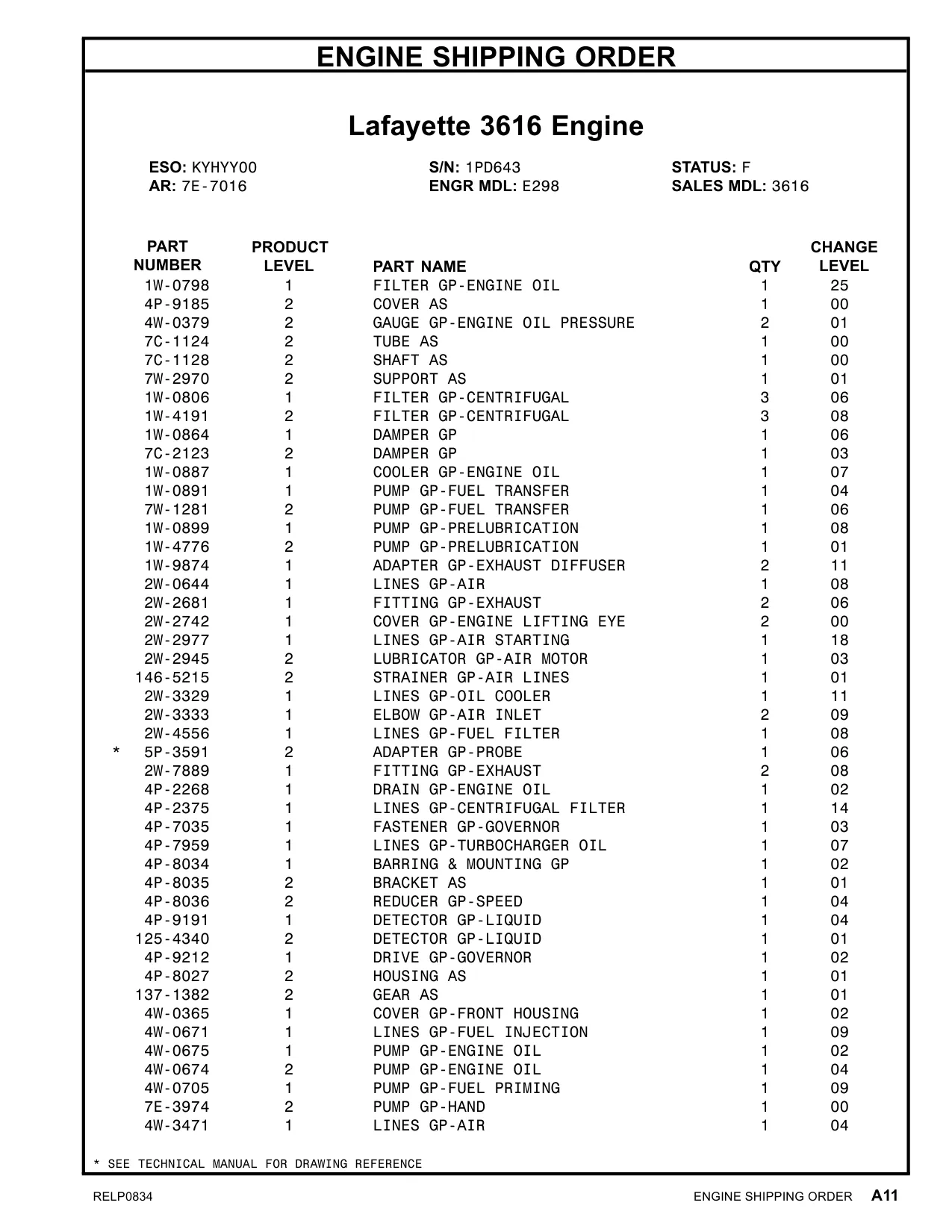 2W-4556 - LINES GP-FUEL FILTER 08