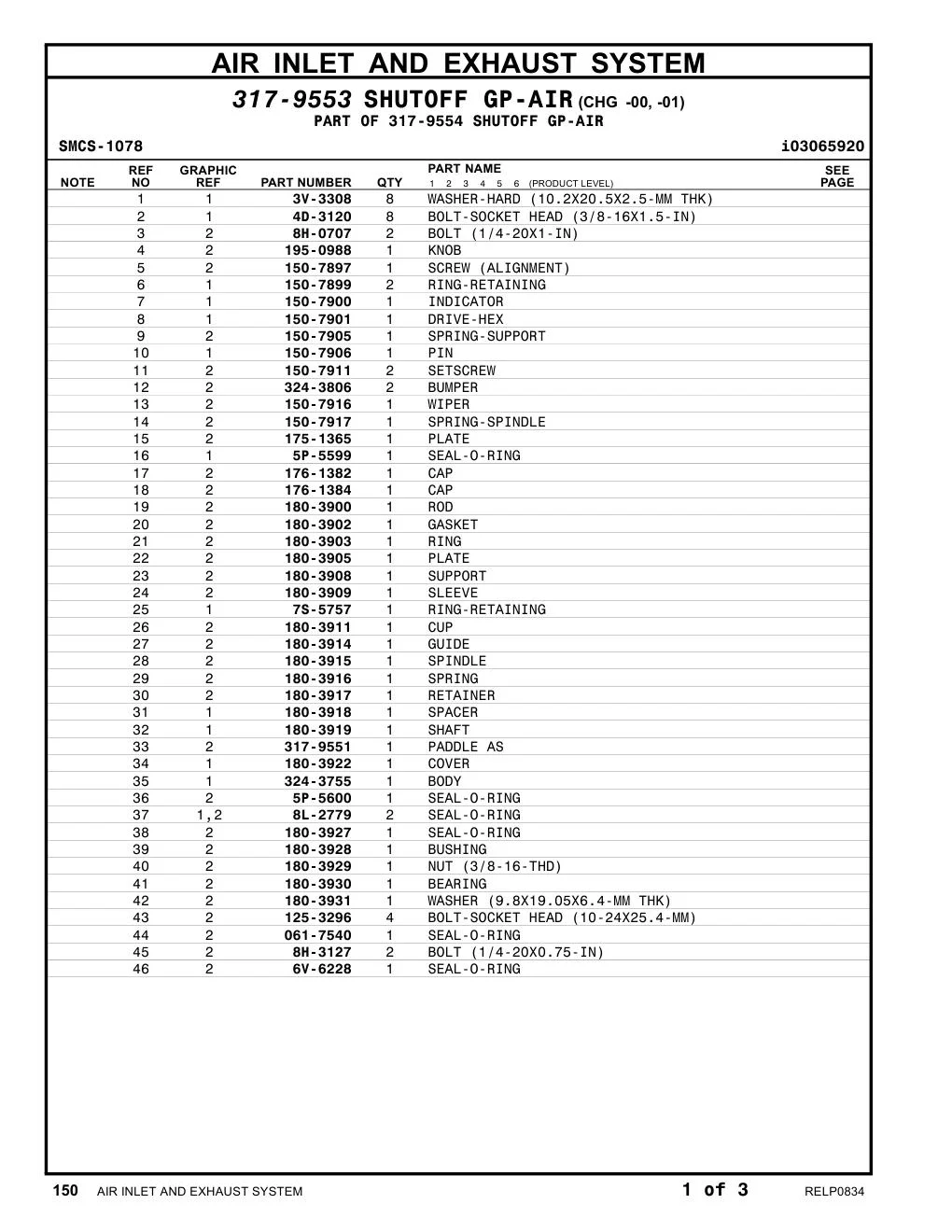 180-3928 BUSHING CAT parts manual diagram