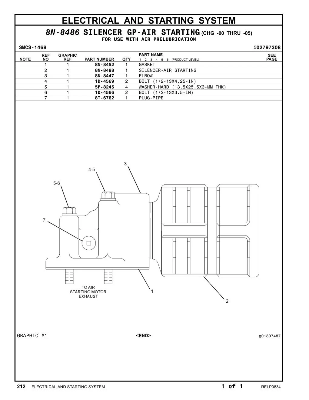8N-8488 - SILENCER-AIR STARTING