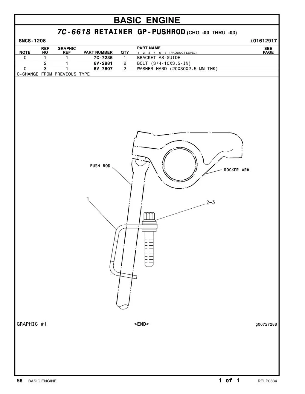 6V-2881 BOLT (3/4-10X3.5-IN) CAT parts manual diagram