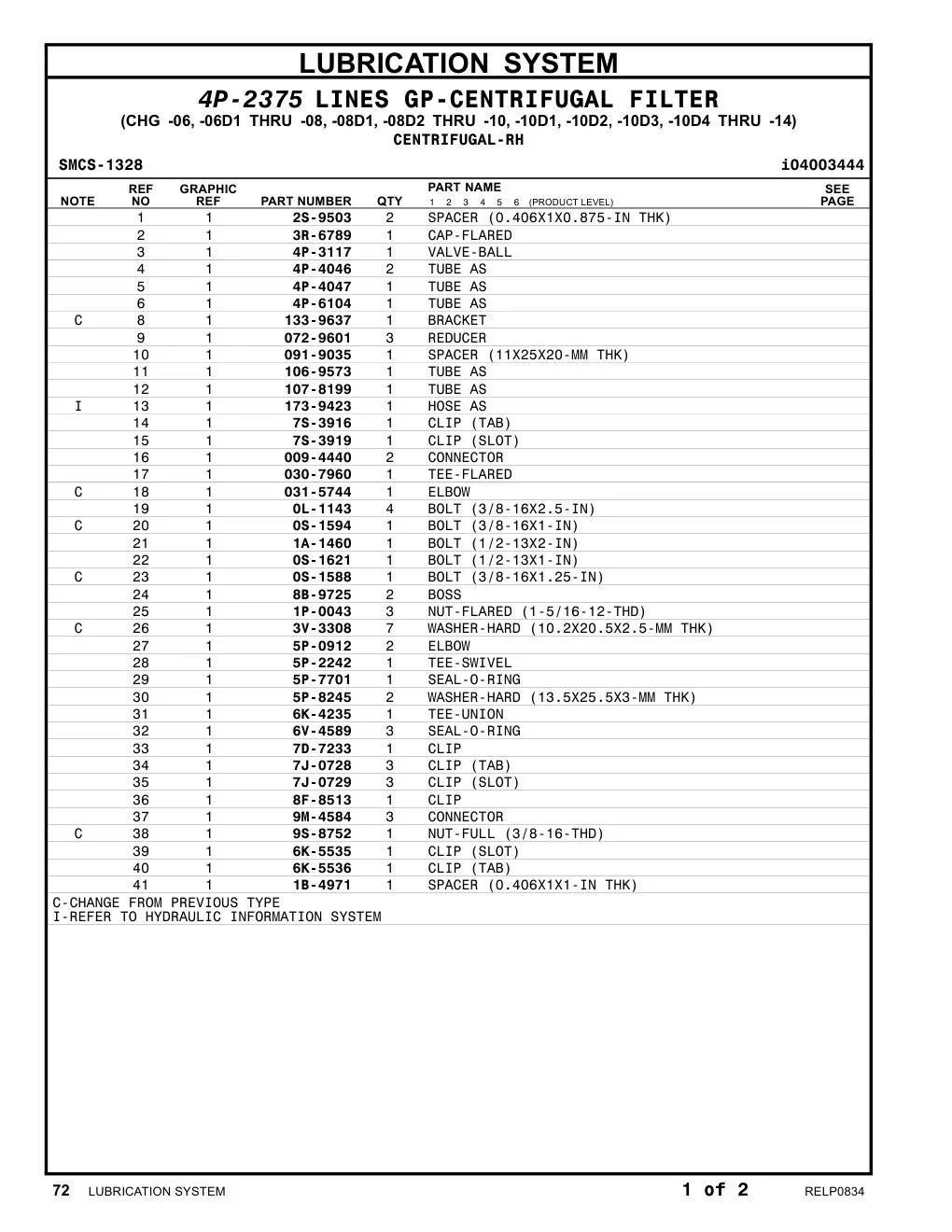 4P-6104 TUBE AS CAT parts manual diagram