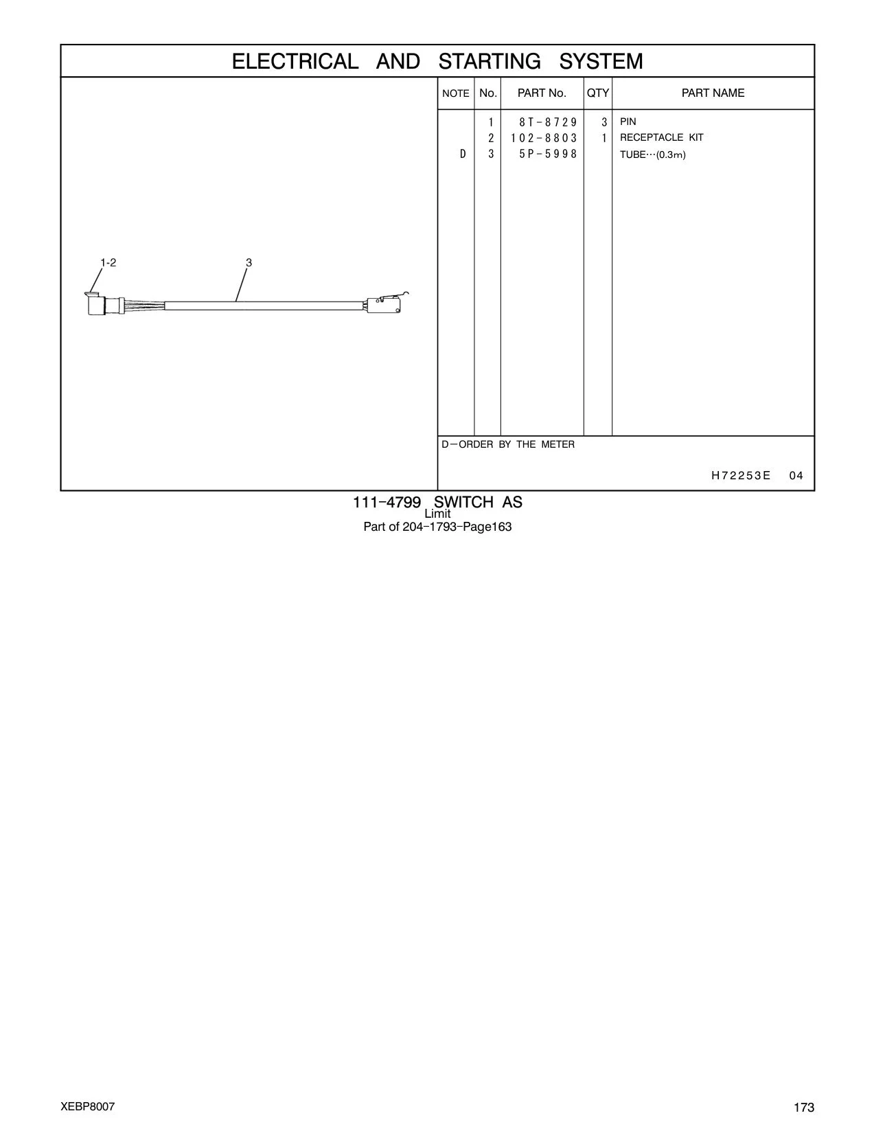 5P-5998 - TUBE (0.3 ) H 7 2 2 5 3 E 04