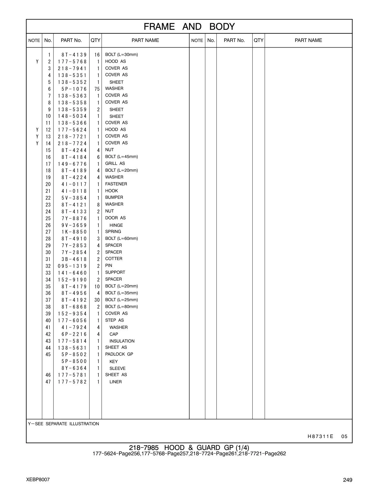 138-5358 COVER AS CAT parts manual diagram