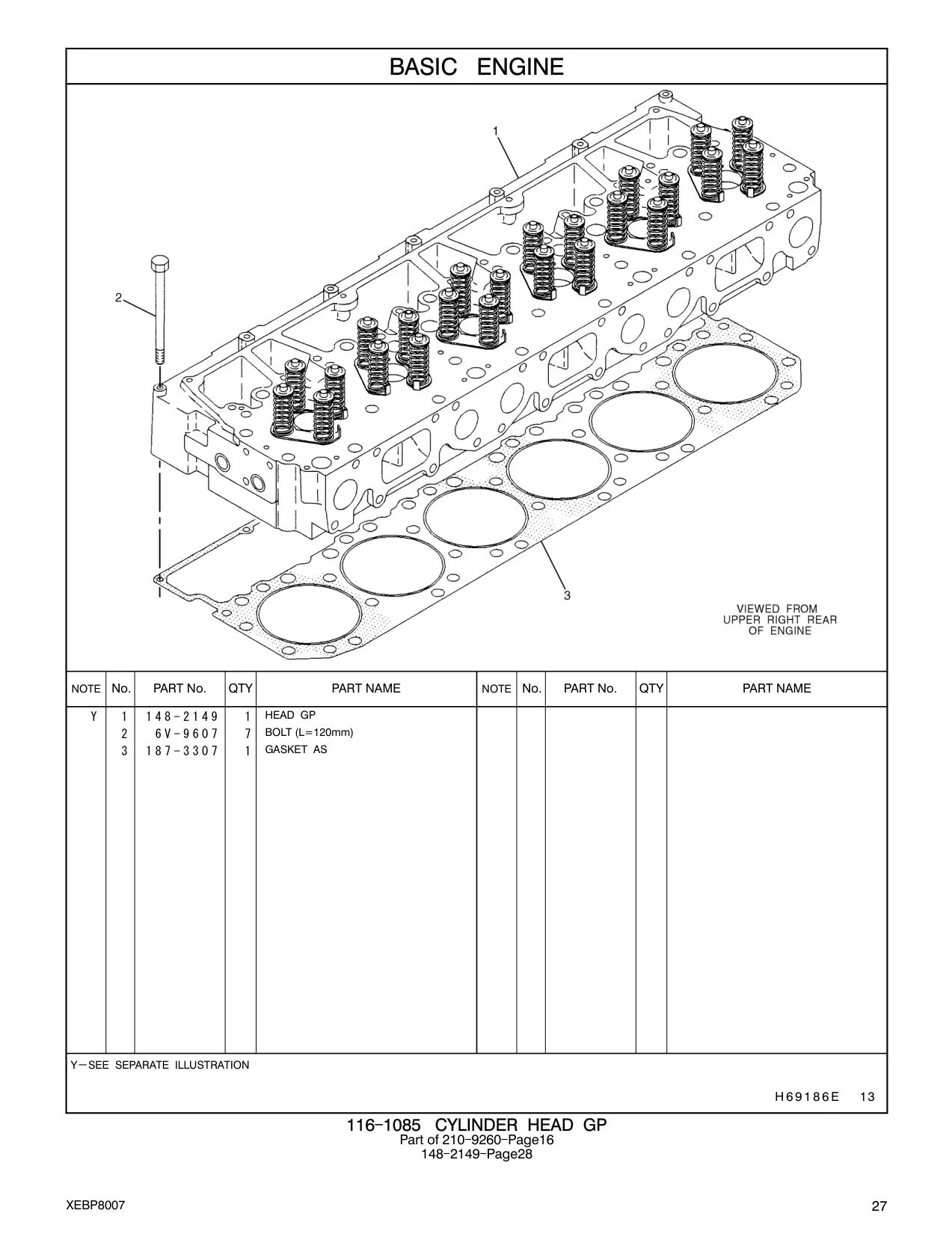 6V-9607 - BOLT (L=120mm)