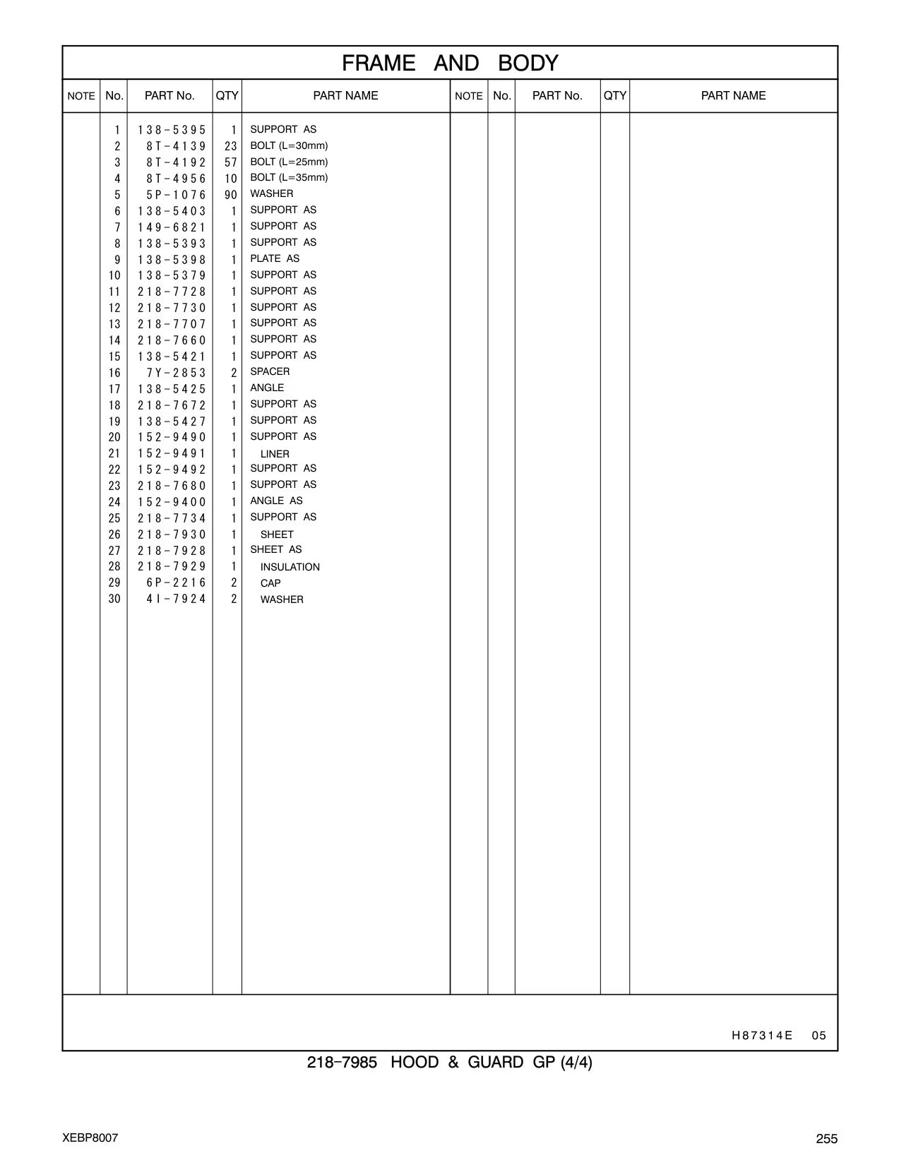 138-5427 - SUPPORT AS