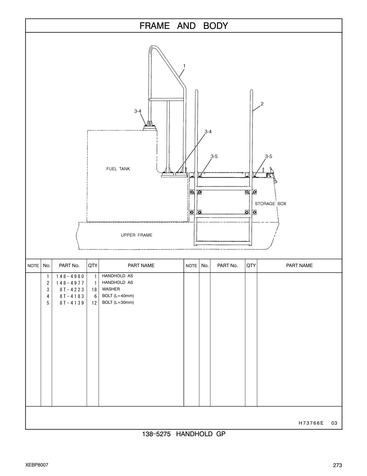 148-4977 HANDHOLD AS CAT parts manual diagram