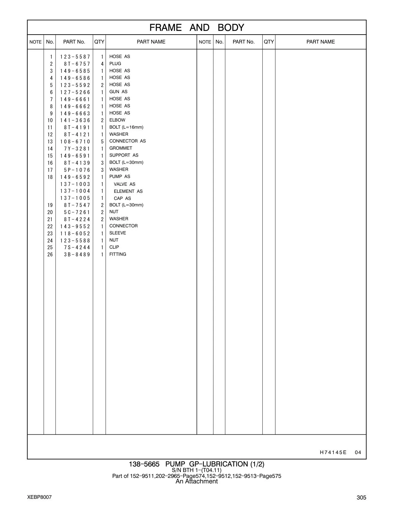 149-6662 HOSE AS CAT parts manual diagram