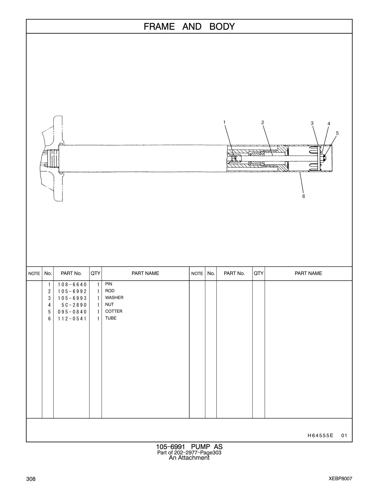 095-0840 COTTER CAT parts manual diagram
