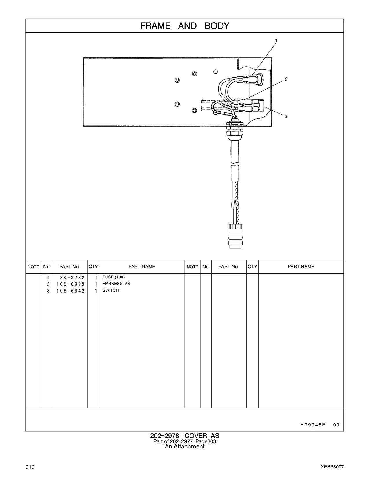 108-6642 SWITCH CAT parts manual diagram