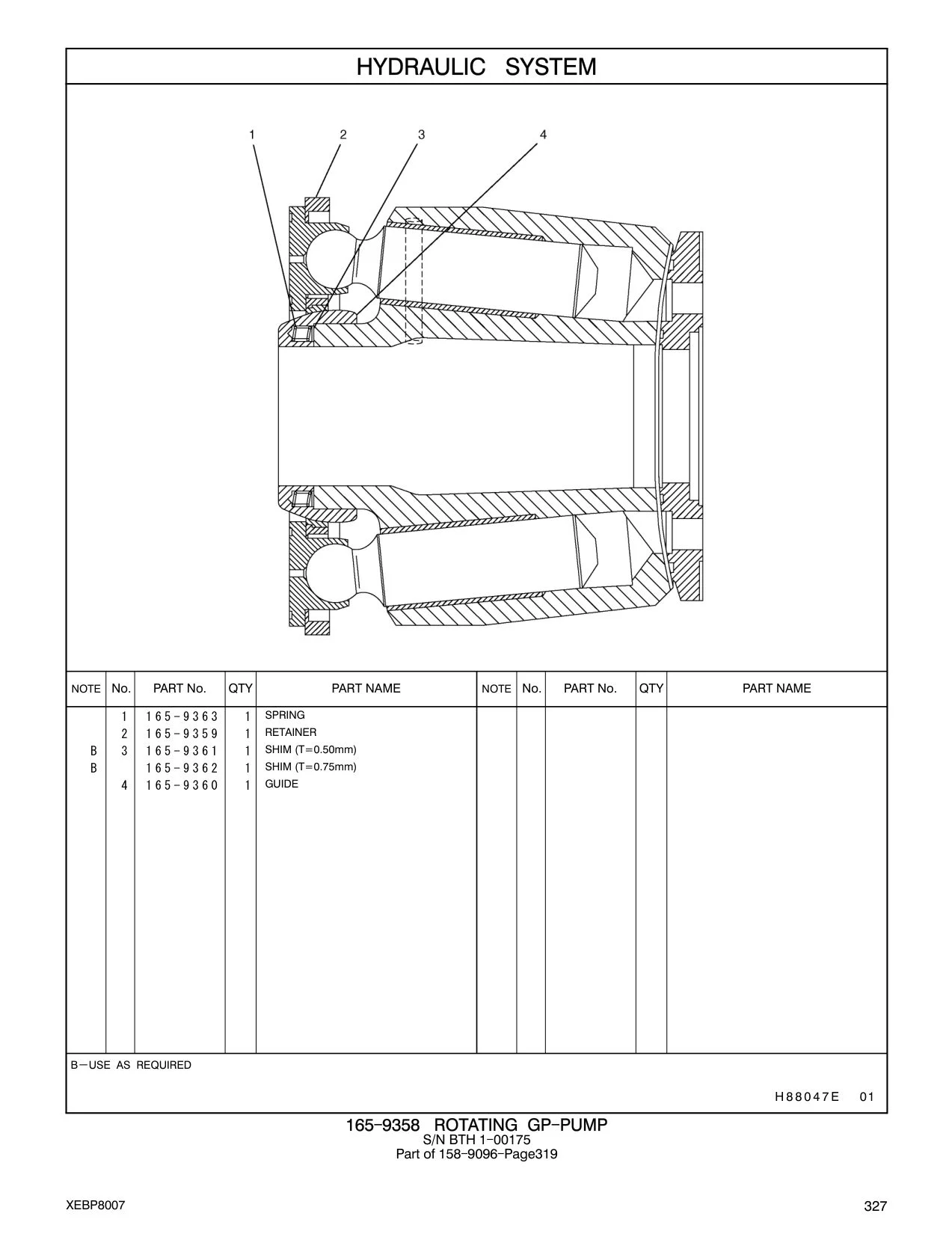 165-9359 RETAINER CAT parts manual diagram
