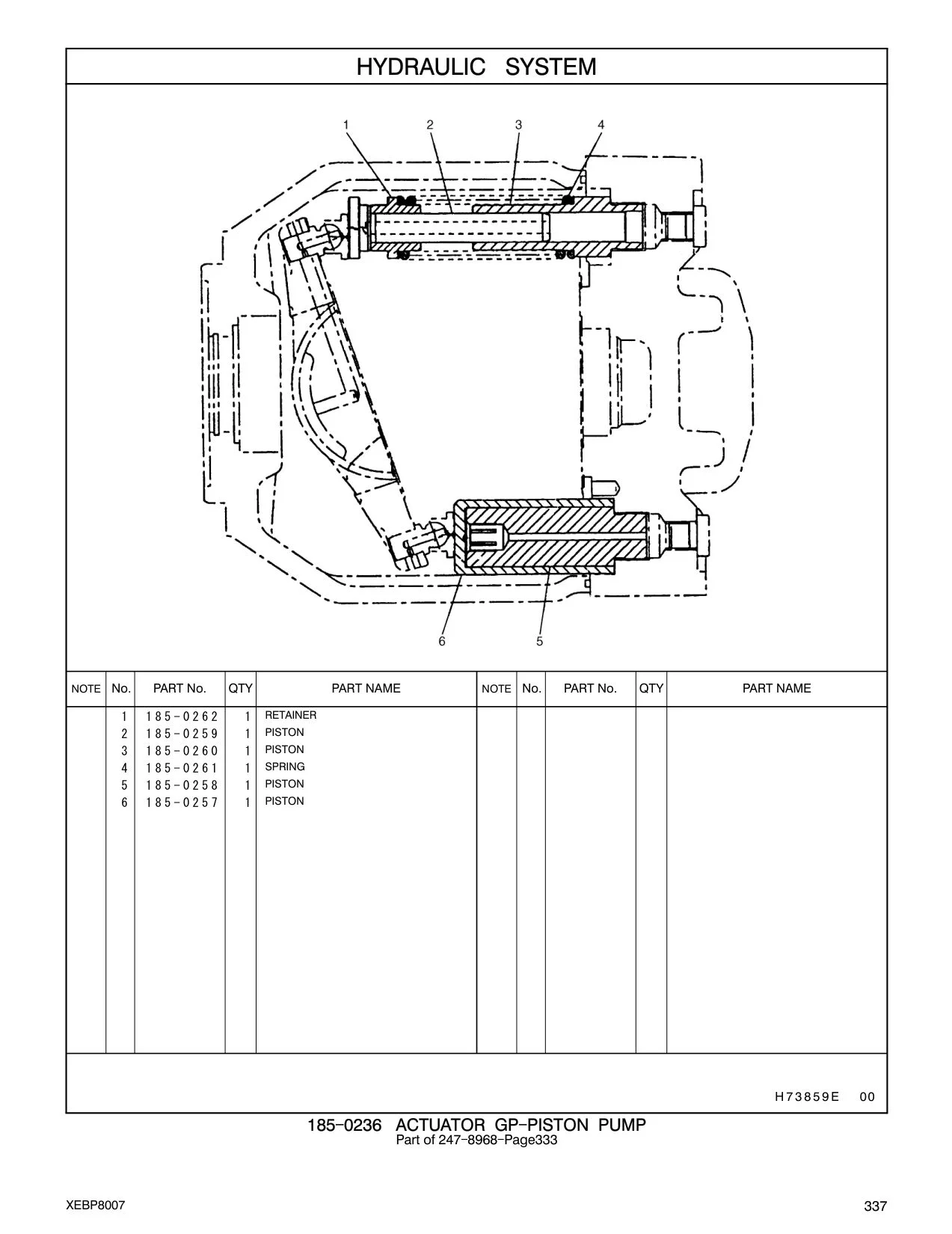 185-0257 PISTON CAT parts manual diagram
