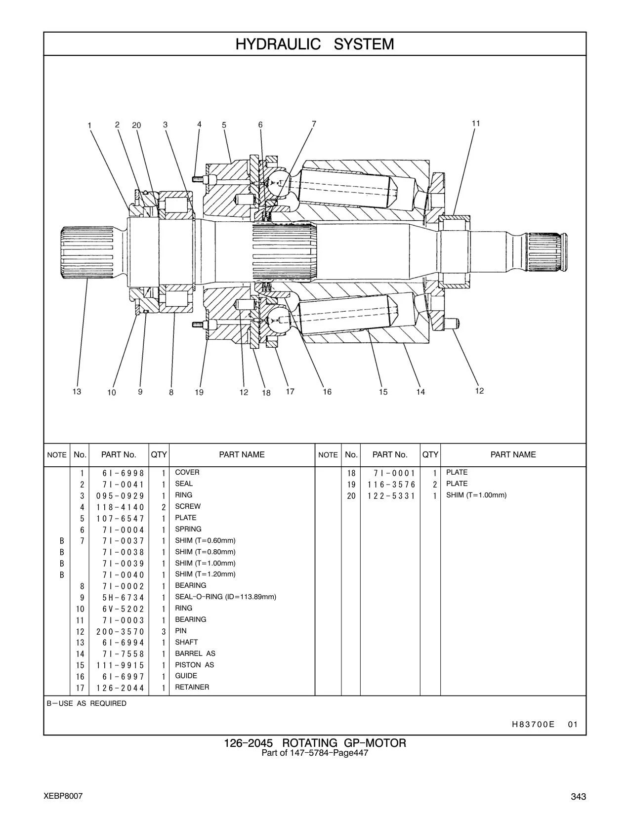 6I-6998 - COVER 18 7I-0001 1 PLATE