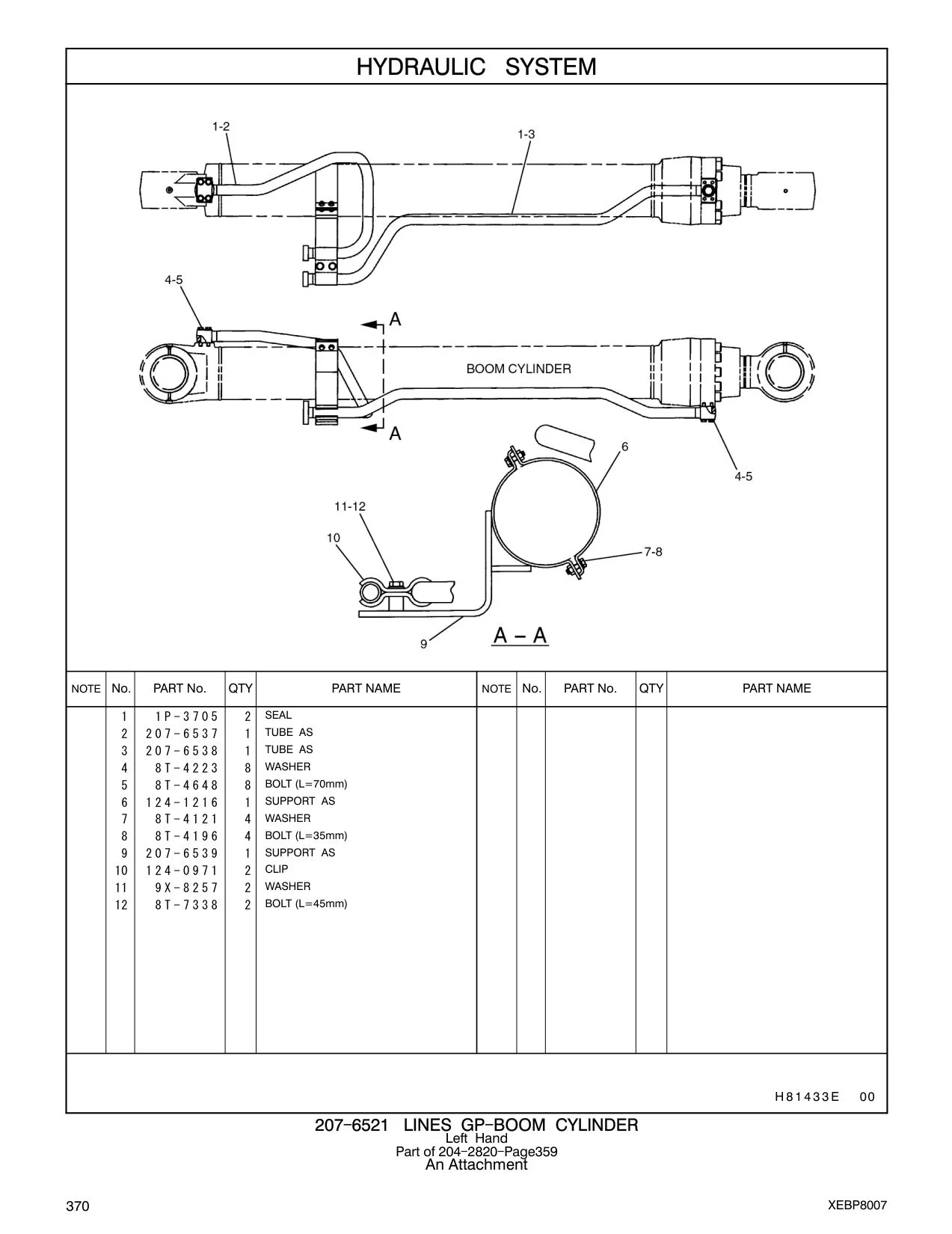 124-0971 CLIP CAT parts manual diagram