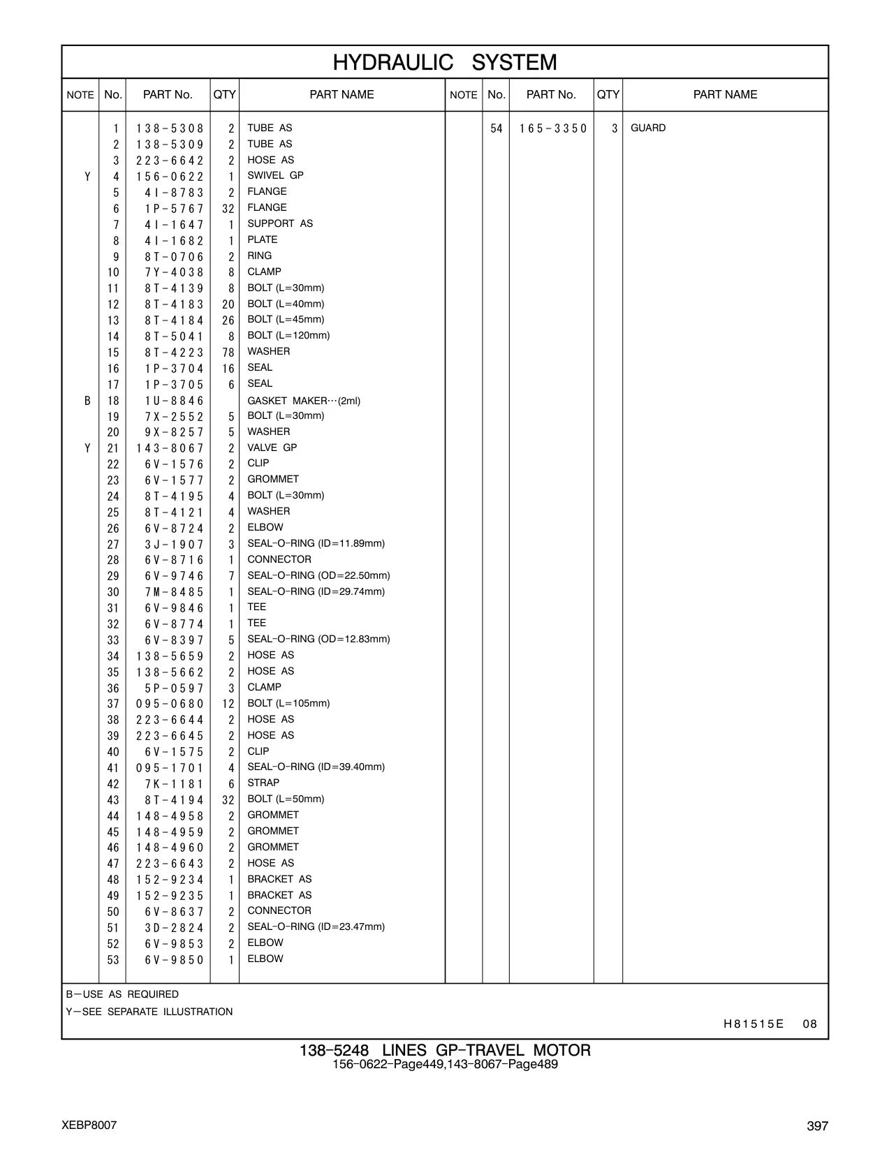156-0622 SWIVEL GP CAT parts manual diagram