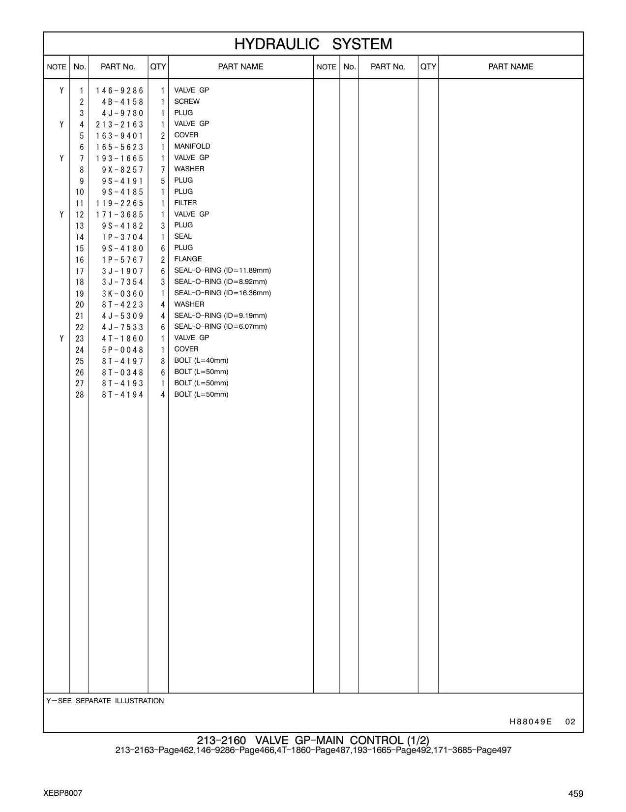 171-3685 VALVE GP CAT parts manual diagram